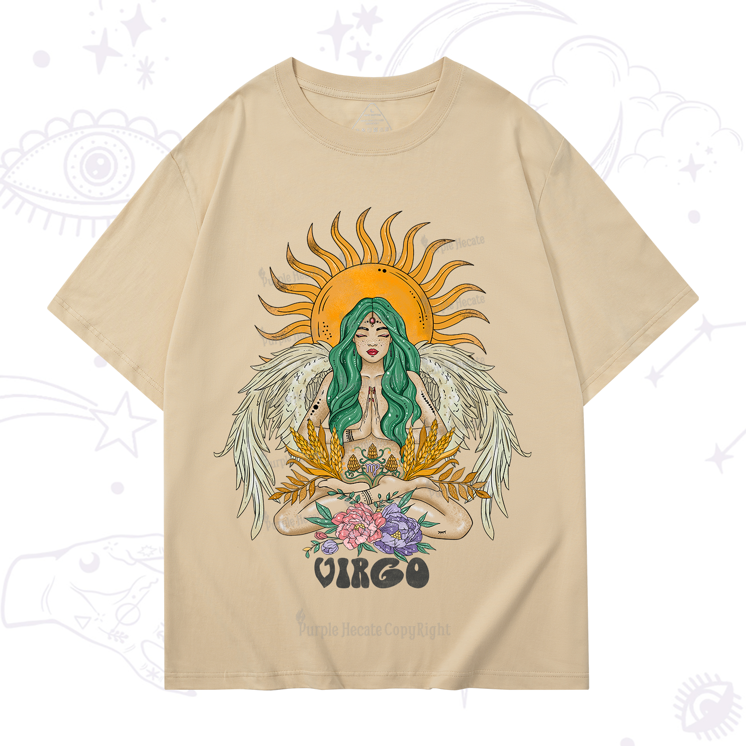 Purplehecate Sun Guardian Of Virgo Zodiac T-Shirt