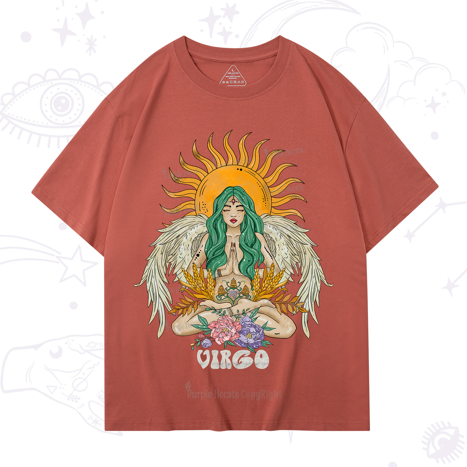 Purplehecate Sun Guardian Of Virgo Zodiac T-Shirt