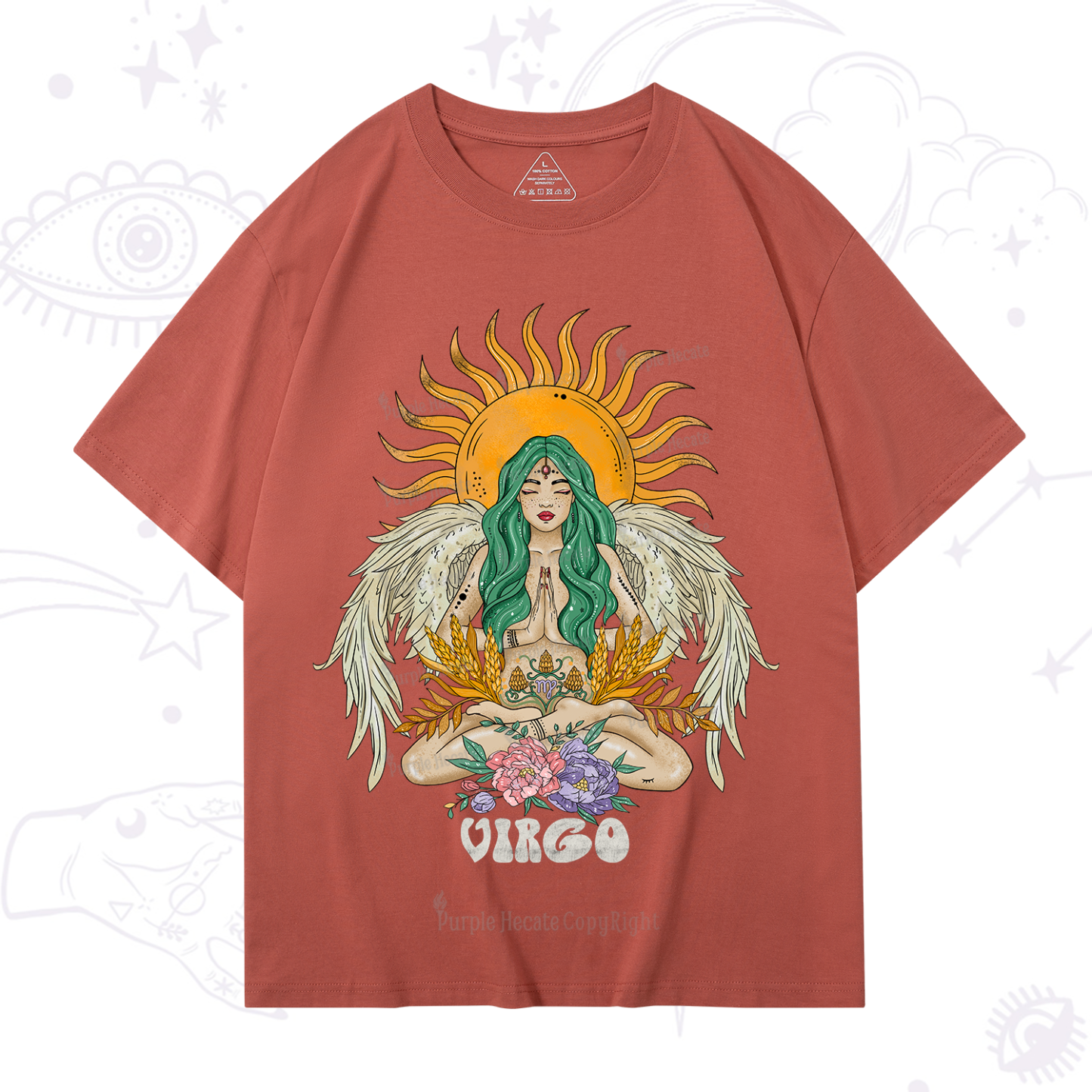 Purplehecate Sun Guardian Of Virgo Zodiac T-Shirt