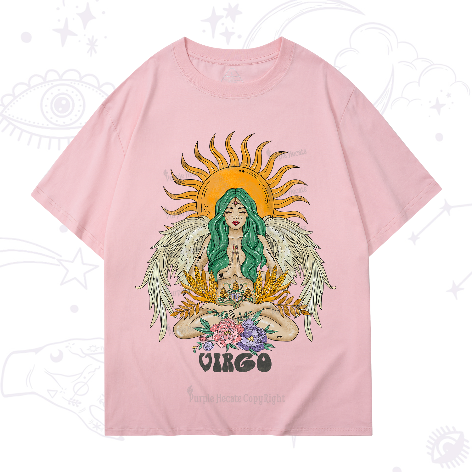 Purplehecate Sun Guardian Of Virgo Zodiac T-Shirt