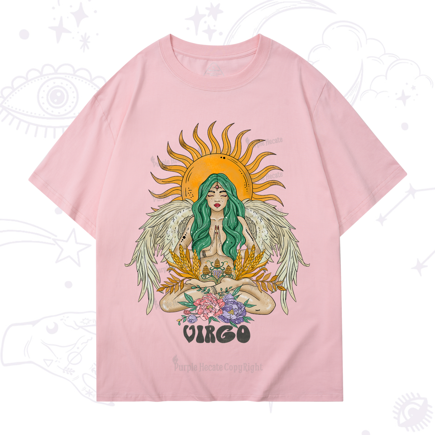 Purplehecate Sun Guardian Of Virgo Zodiac T-Shirt