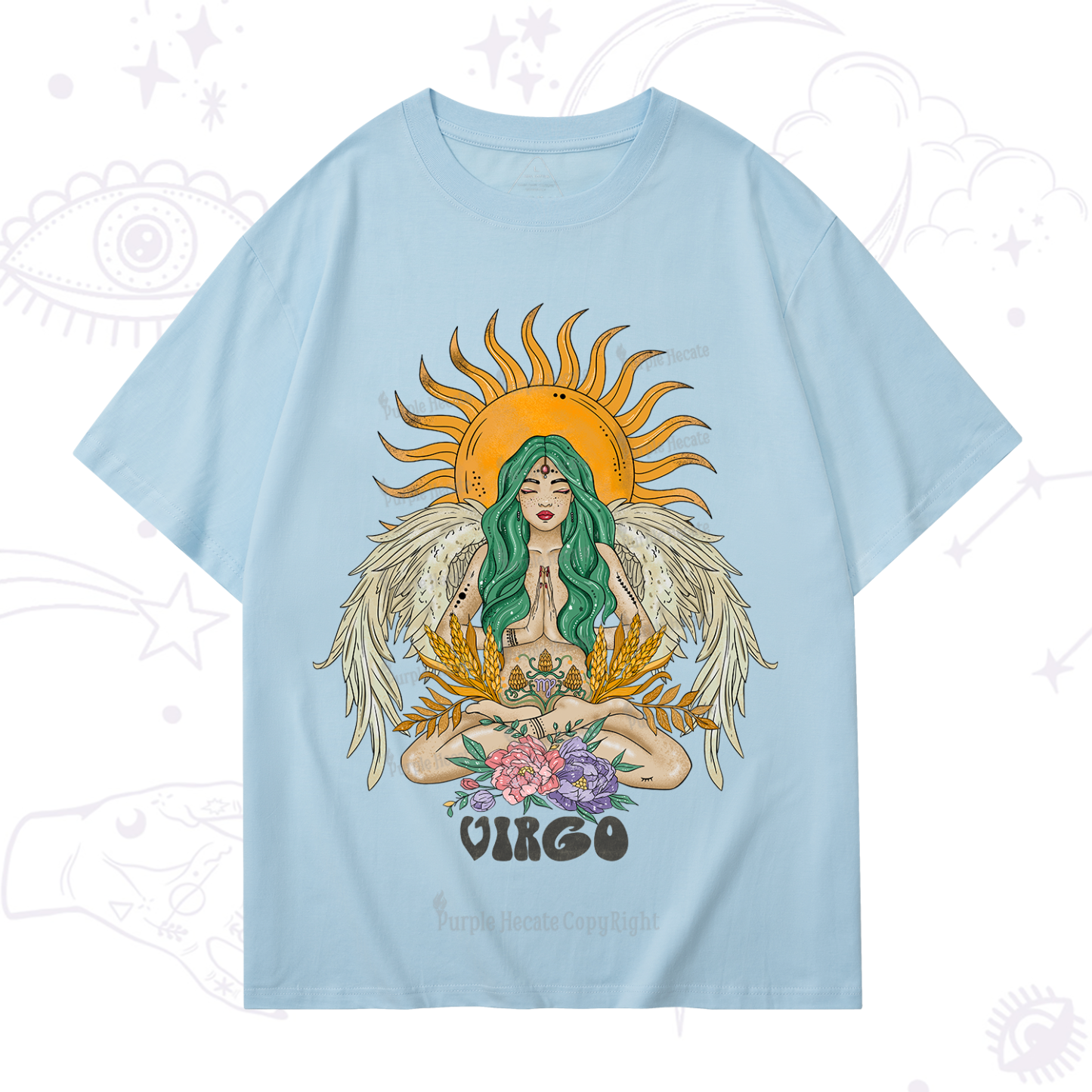 Purplehecate Sun Guardian Of Virgo Zodiac T-Shirt