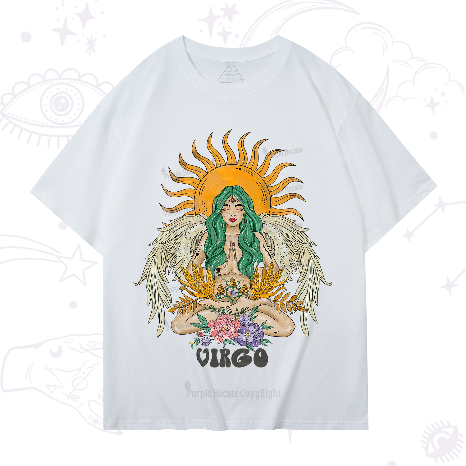 Purplehecate Sun Guardian Of Virgo Zodiac T-Shirt
