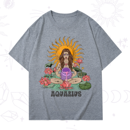 Purplehecate Sun Guardian Of Aquarius Zodiac T-Shirt