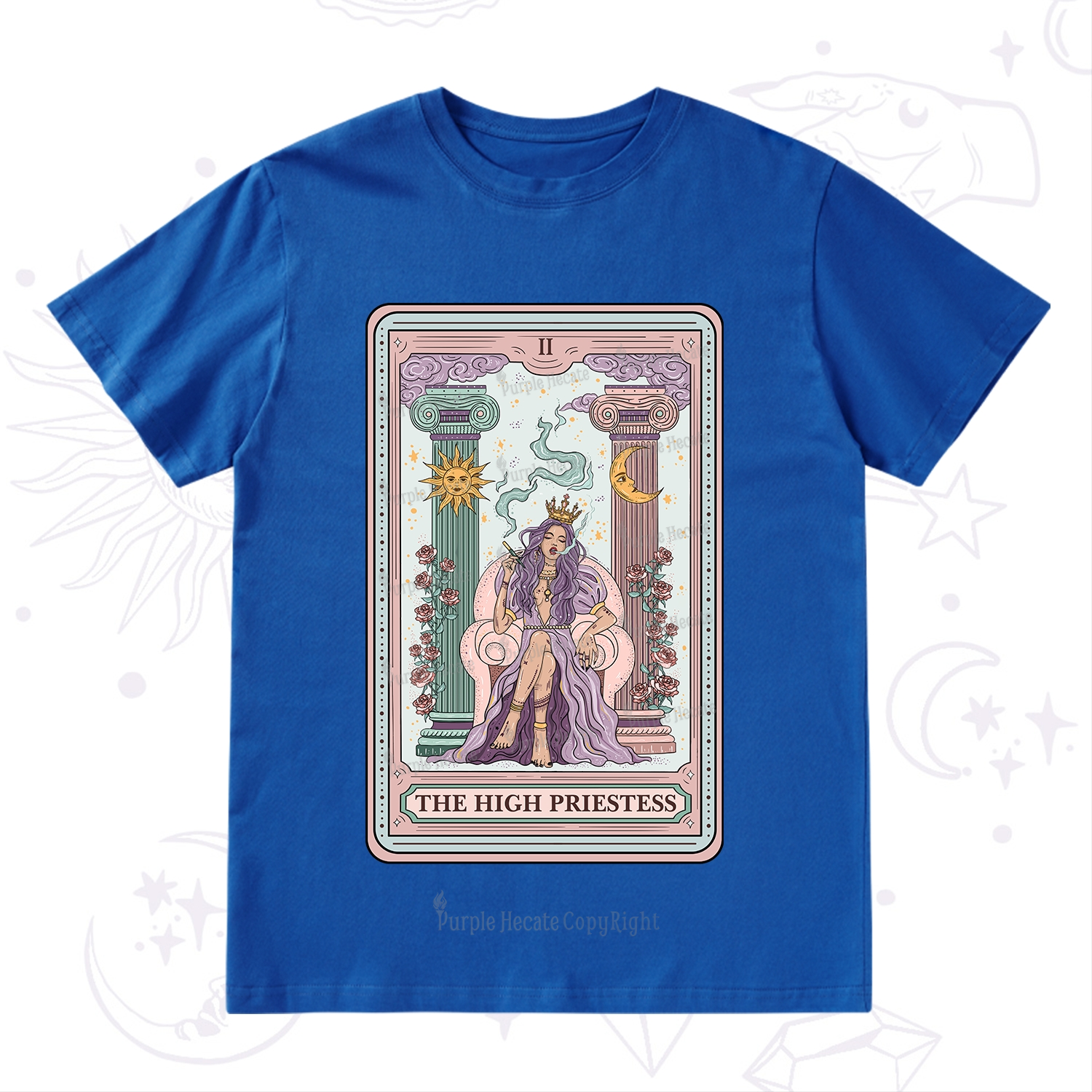 Purplehecate The High Priestess Tarot Card T-Shirt
