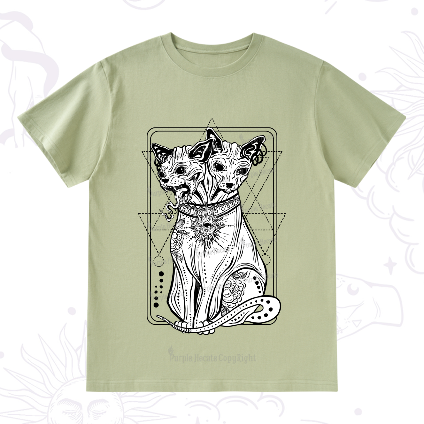 Purplehecate The Cat Goddess Bastet T-Shirt