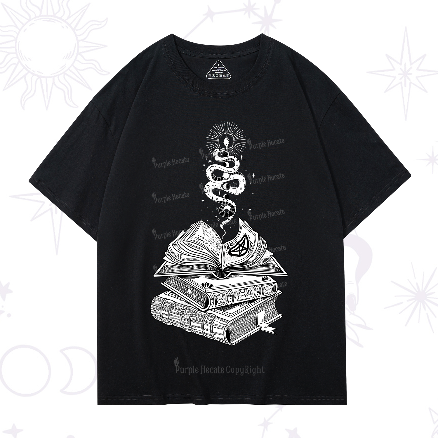 Purplehecate Spellbook And Guardian Serpent T-Shirt
