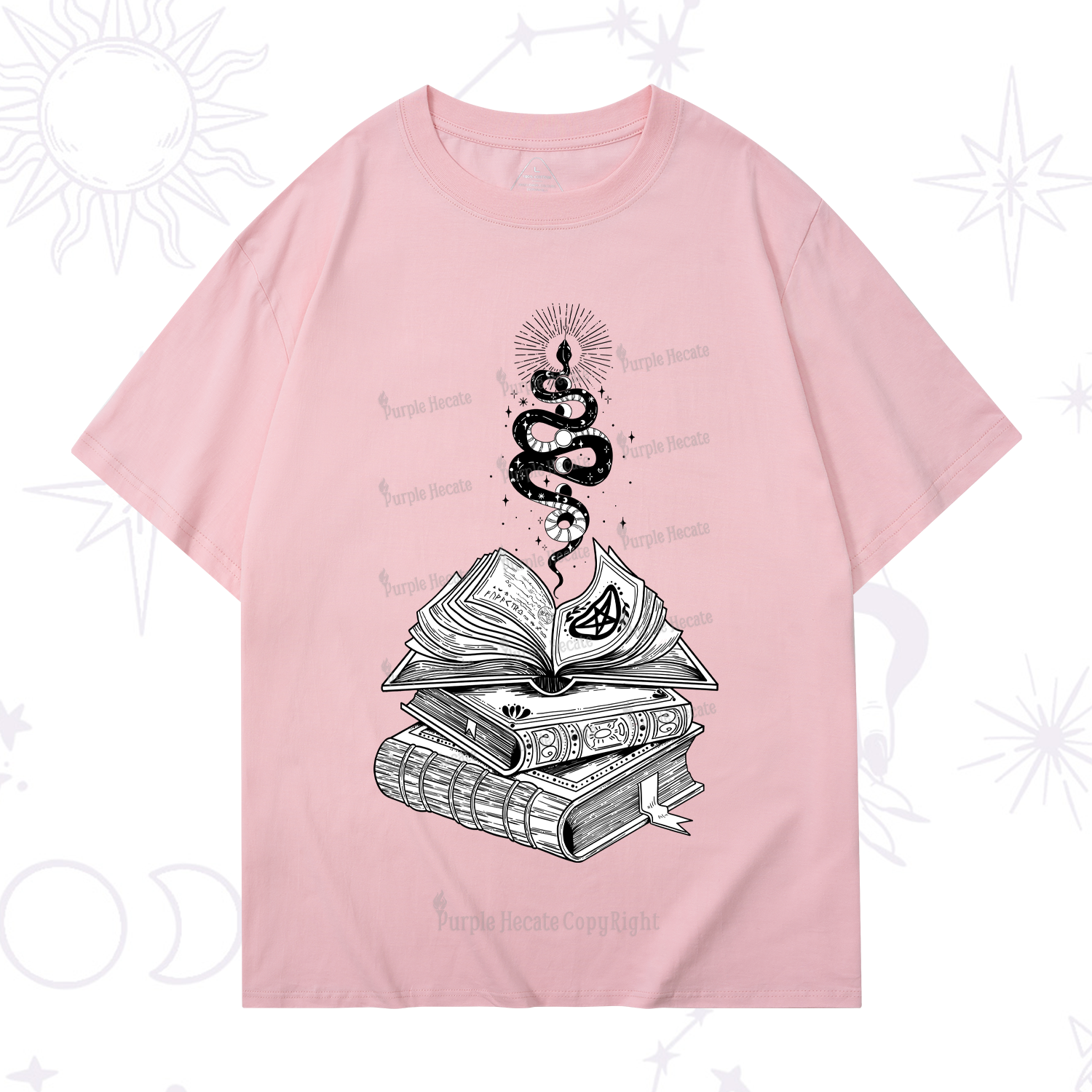 Purplehecate Spellbook And Guardian Serpent T-Shirt