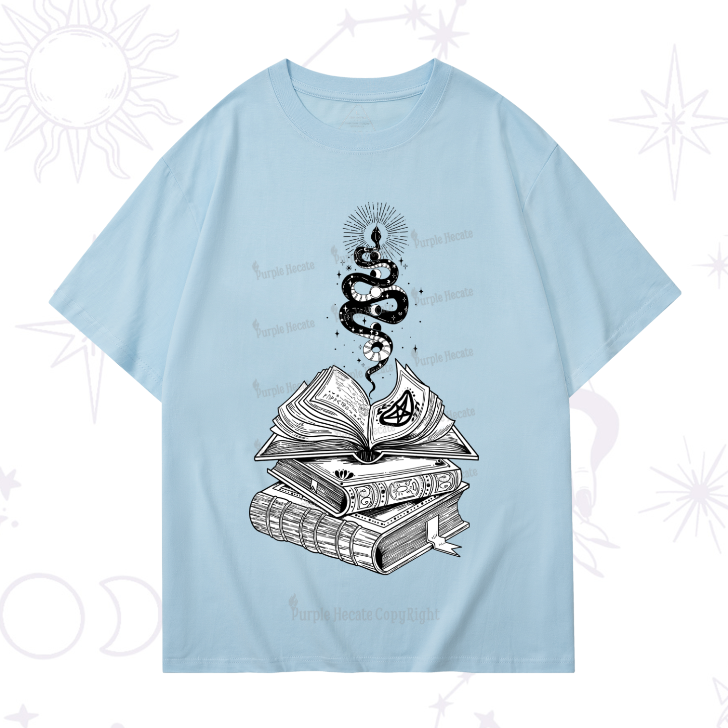 Purplehecate Spellbook And Guardian Serpent T-Shirt