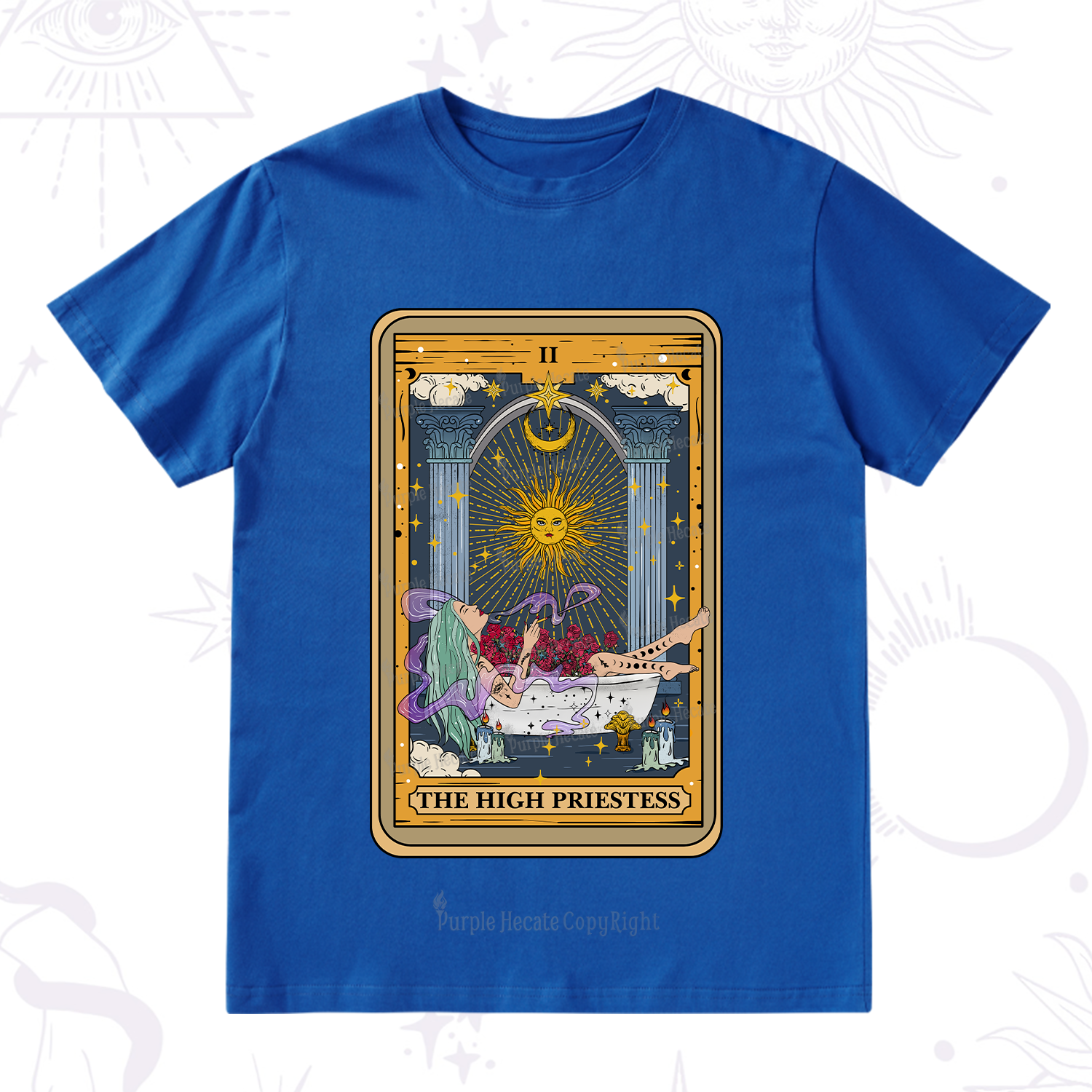 Purplehecate The High Priestess Tarot Card T-Shirt