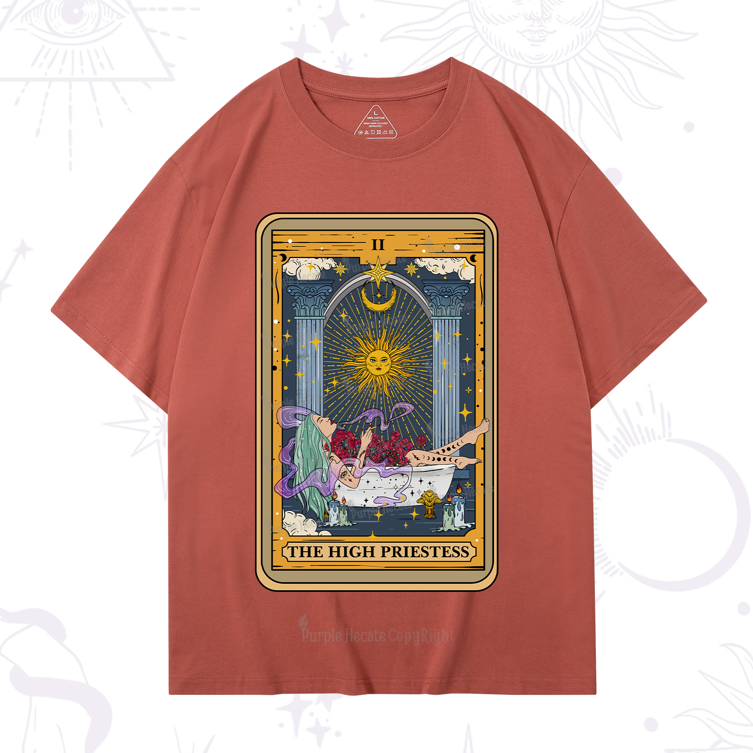 Purplehecate The High Priestess Tarot Card T-Shirt
