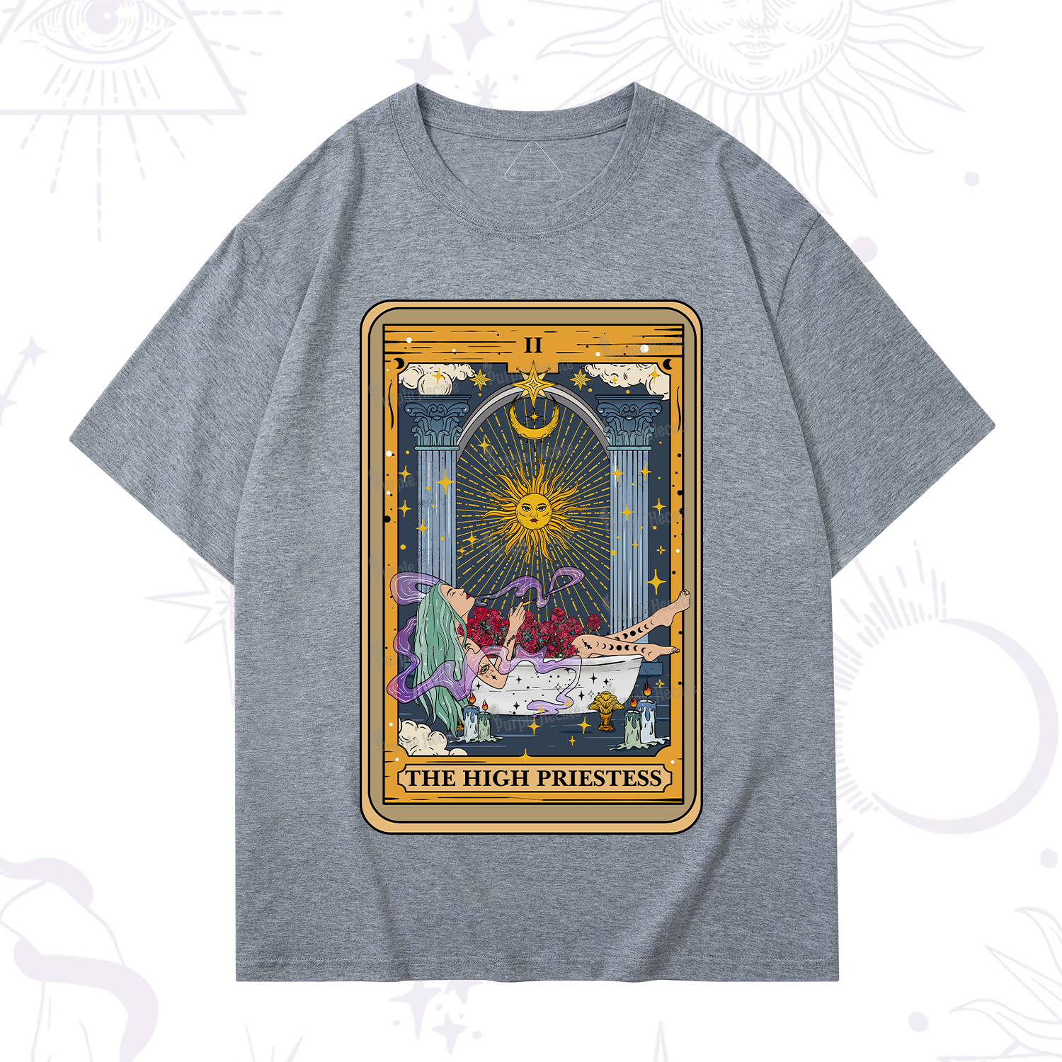 Purplehecate The High Priestess Tarot Card T-Shirt