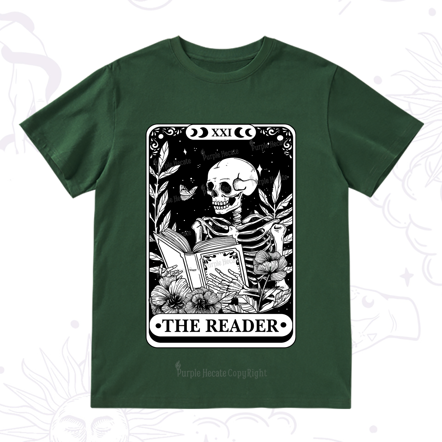 Purplehecate The Reader Tarot Card T-Shirt