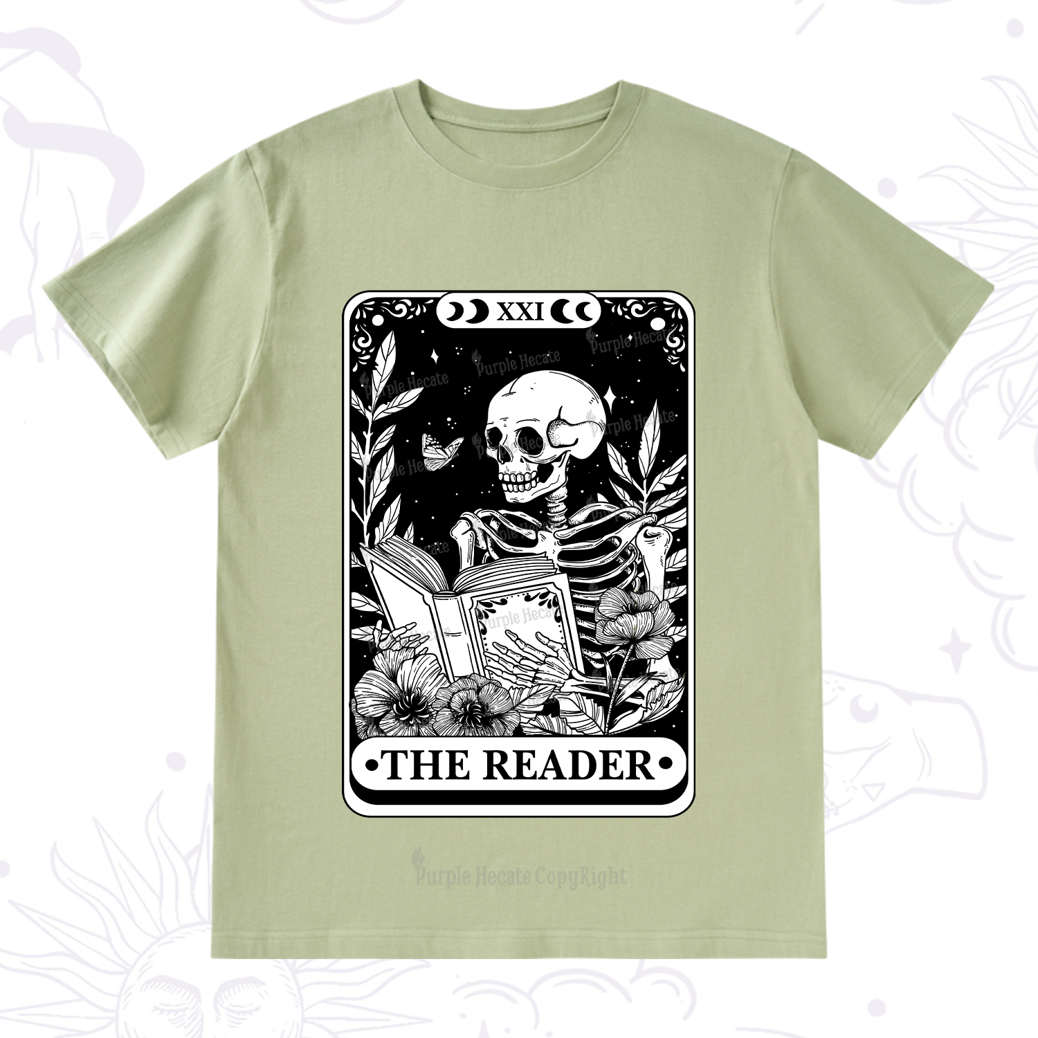 Purplehecate The Reader Tarot Card T-Shirt