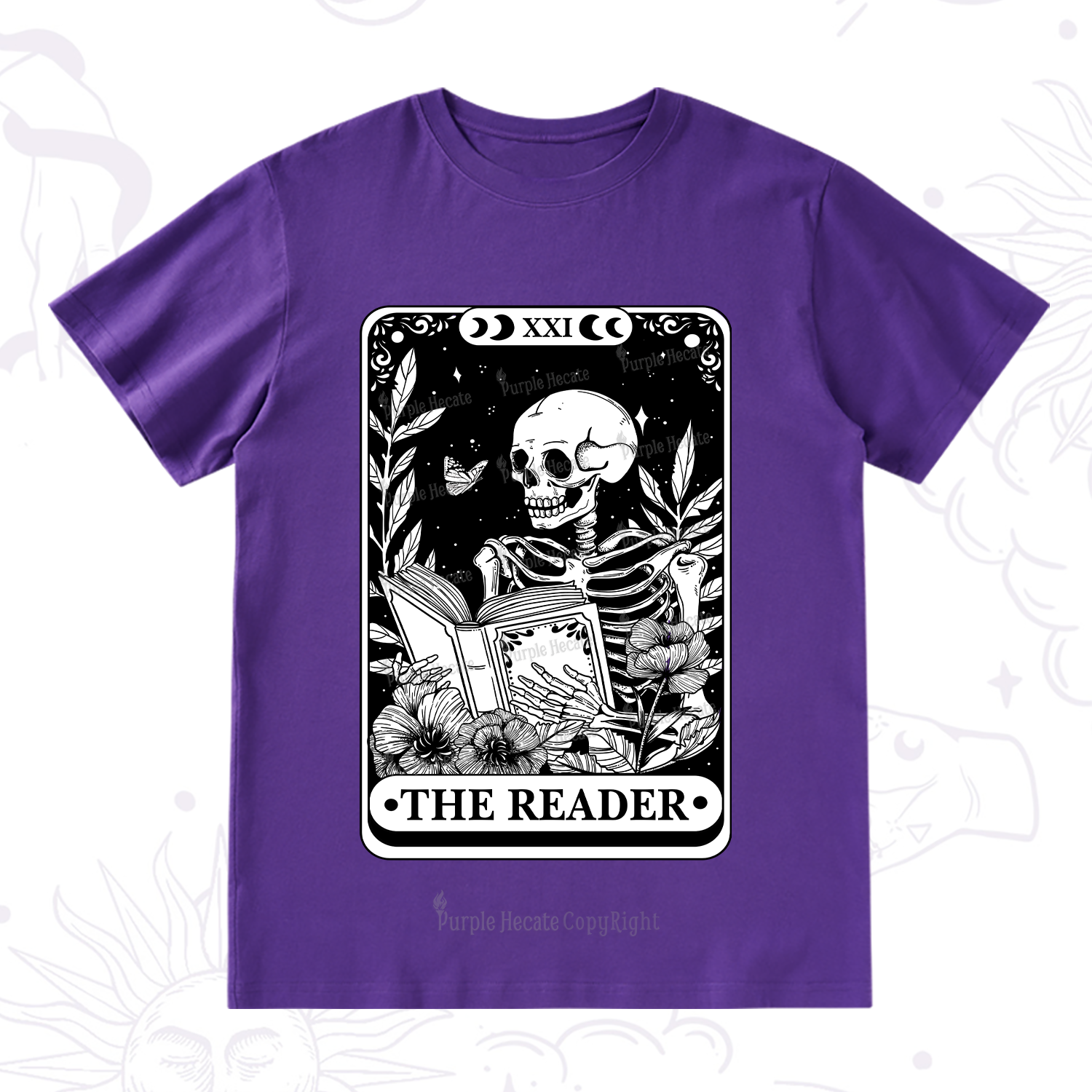 Purplehecate The Reader Tarot Card T-Shirt