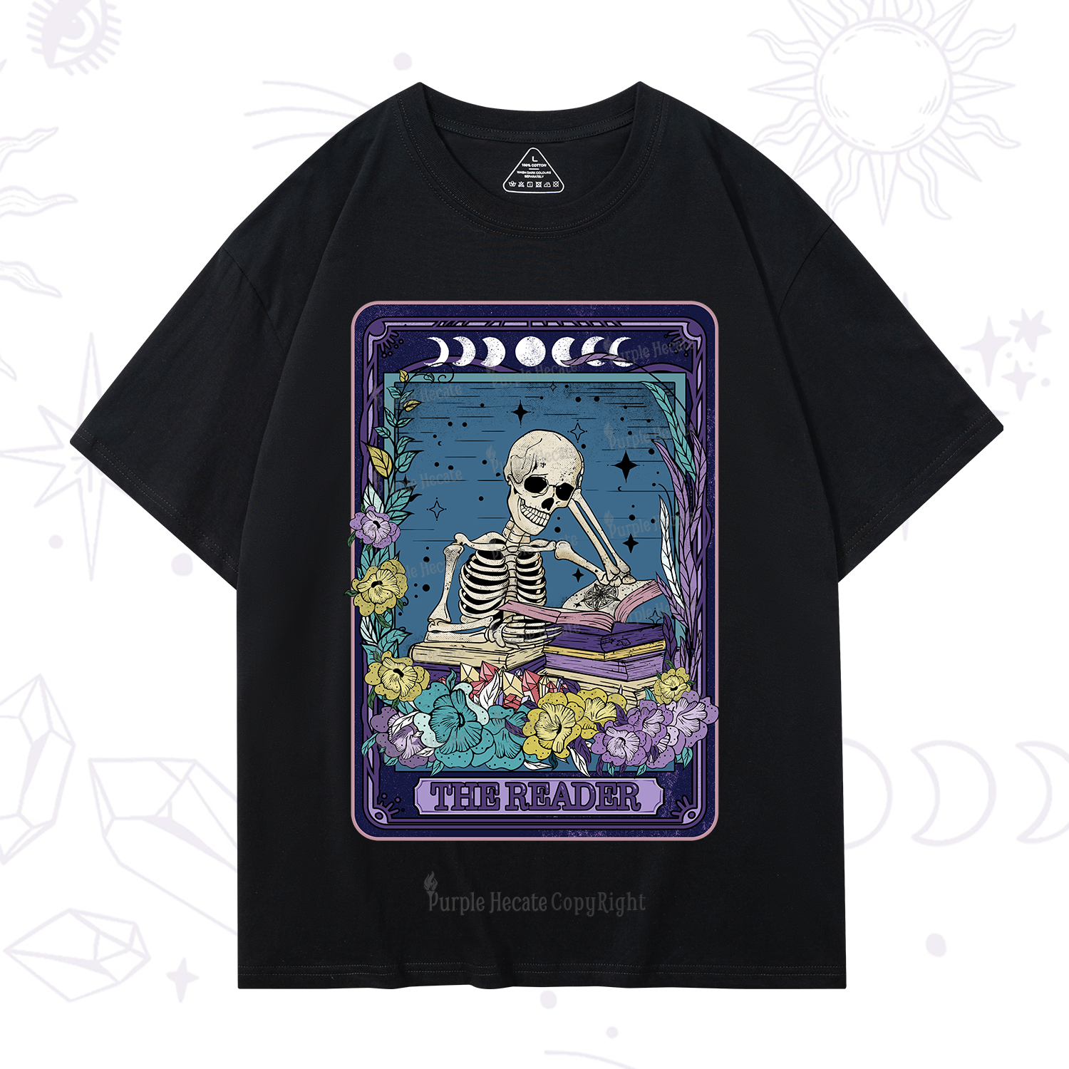 Purplehecate The Reader Tarot Card T-Shirt