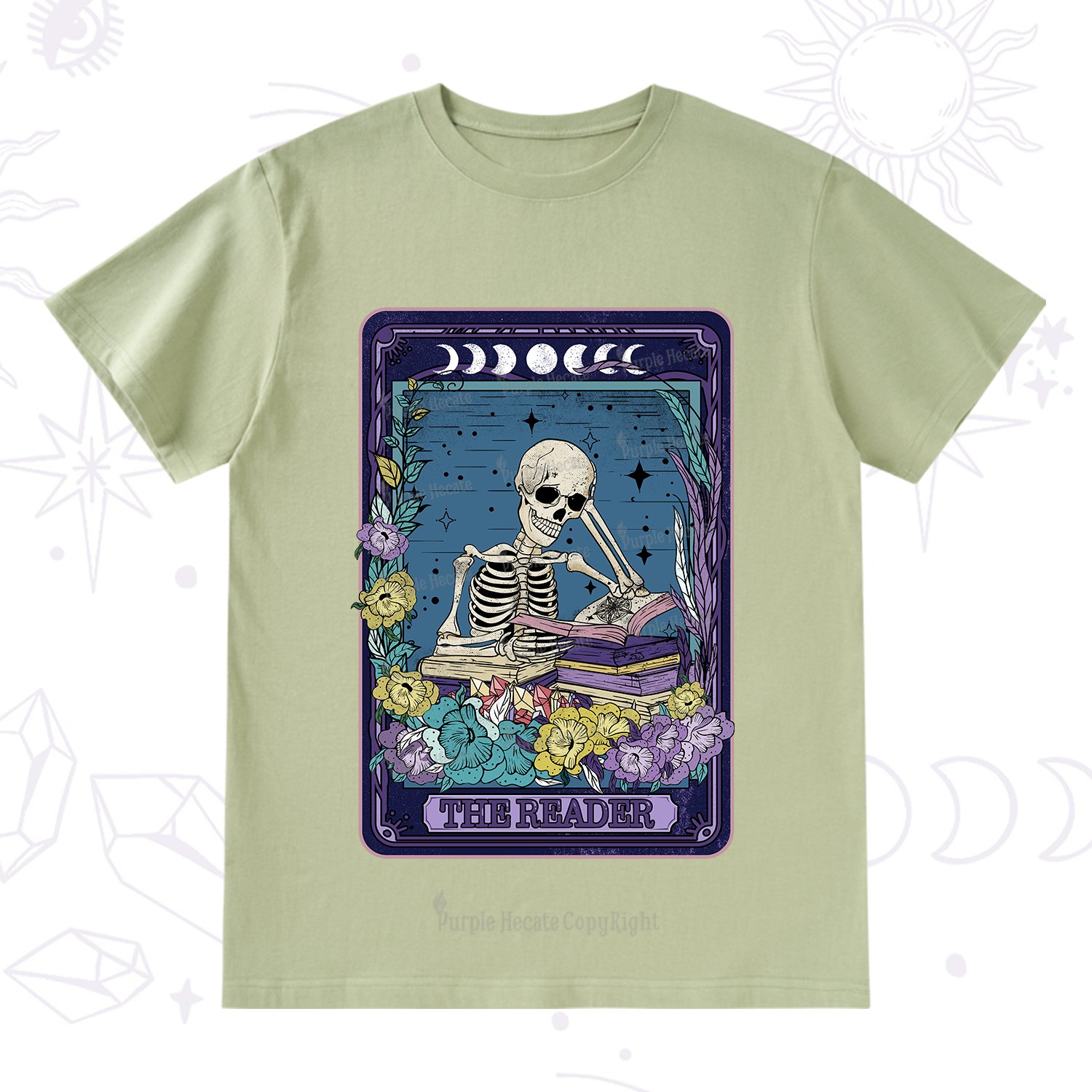 Purplehecate The Reader Tarot Card T-Shirt