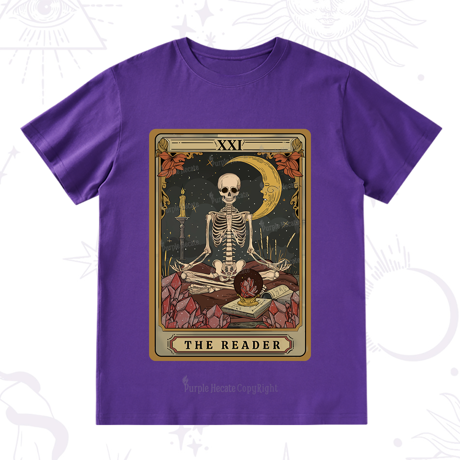 Purplehecate The Reader Tarot T-Shirt