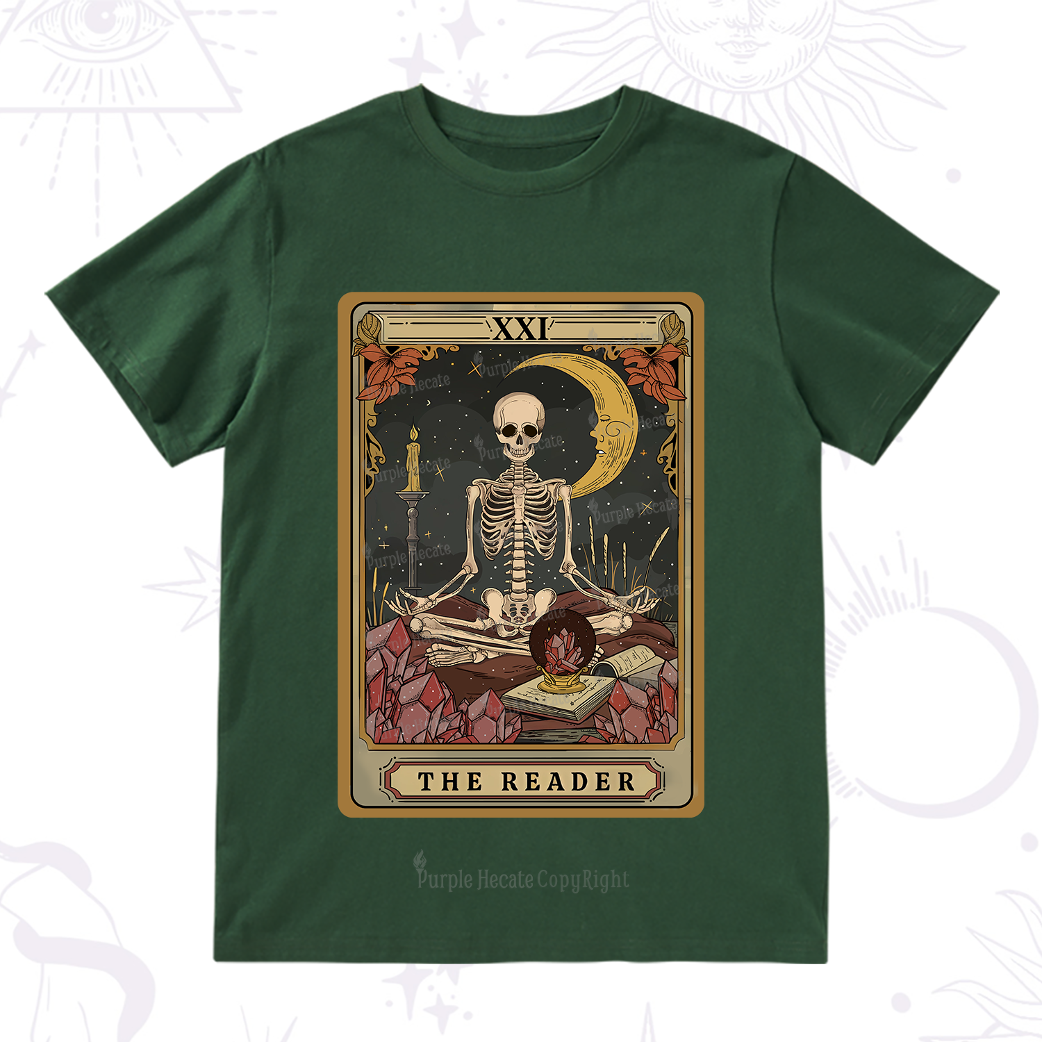 Purplehecate The Reader Tarot T-Shirt