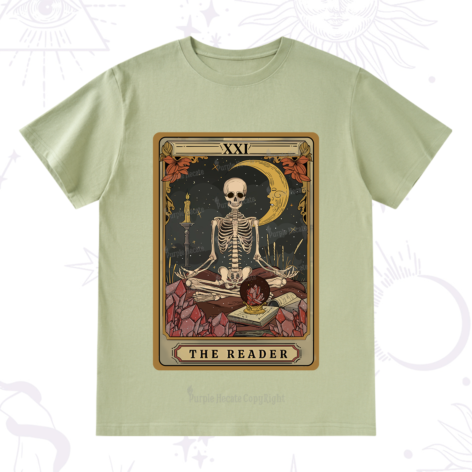 Purplehecate The Reader Tarot T-Shirt