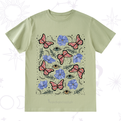 Purplehecate Butterfly Floral T-Shirt