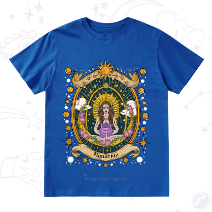 Purplehecate Aquarius Radiance Zodiac T-Shirt