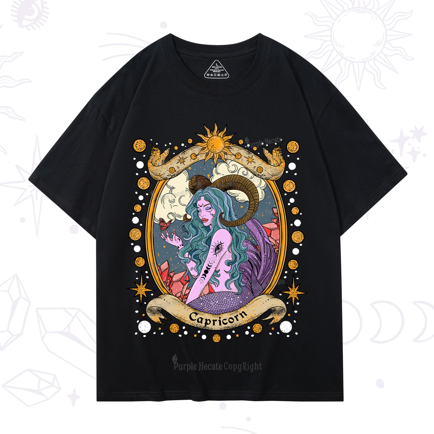 Purplehecate Capricorn Radiance Zodiac T-Shirt