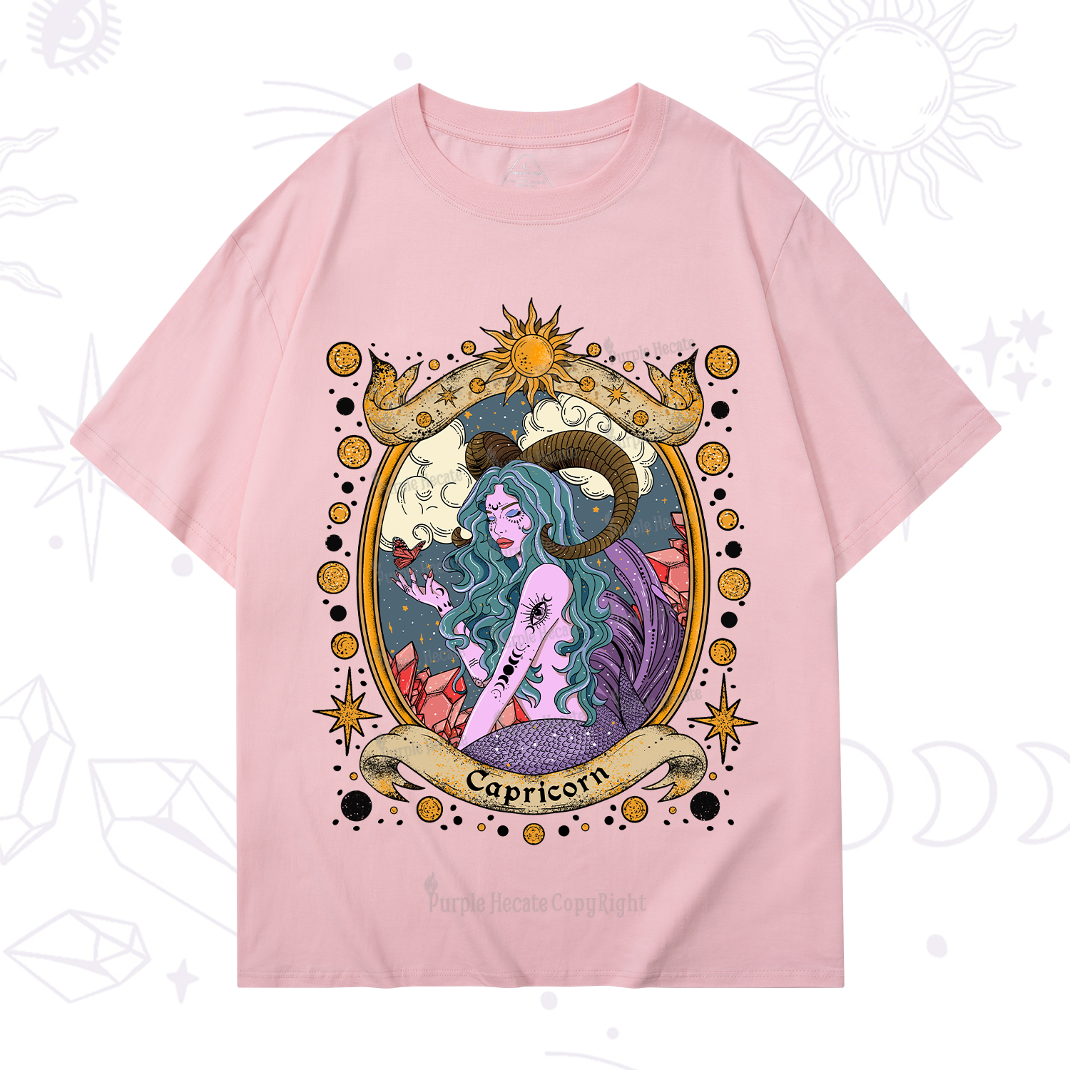 Purplehecate Capricorn Radiance Zodiac T-Shirt