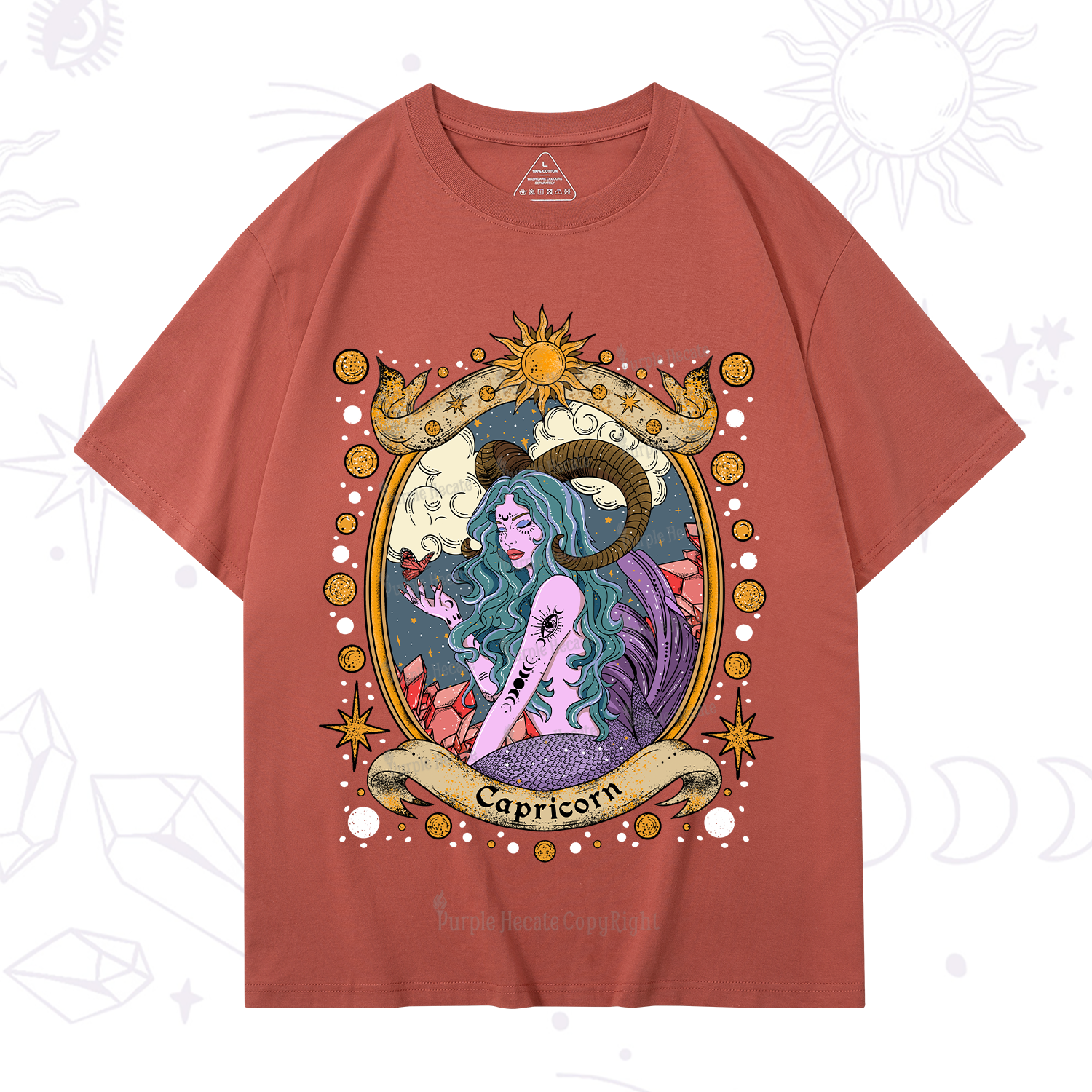 Purplehecate Capricorn Radiance Zodiac T-Shirt