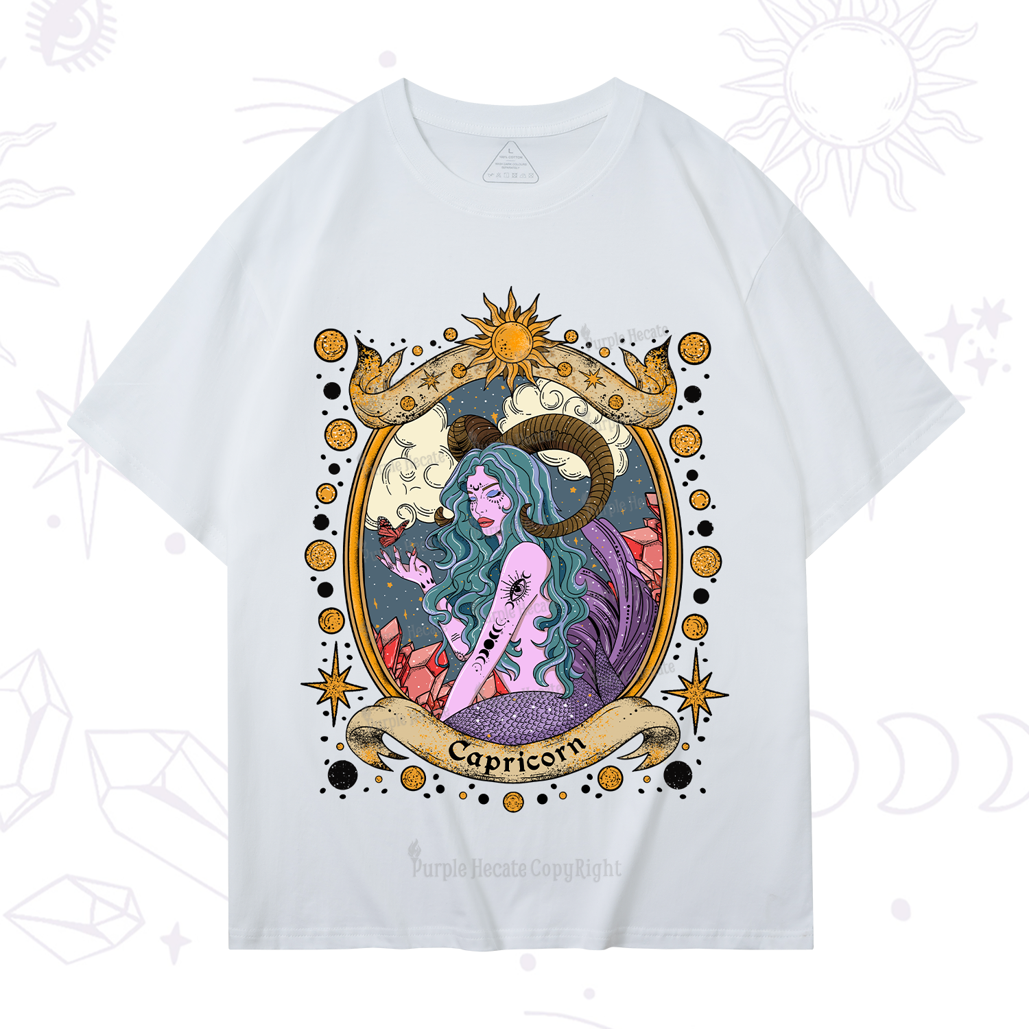 Purplehecate Capricorn Radiance Zodiac T-Shirt