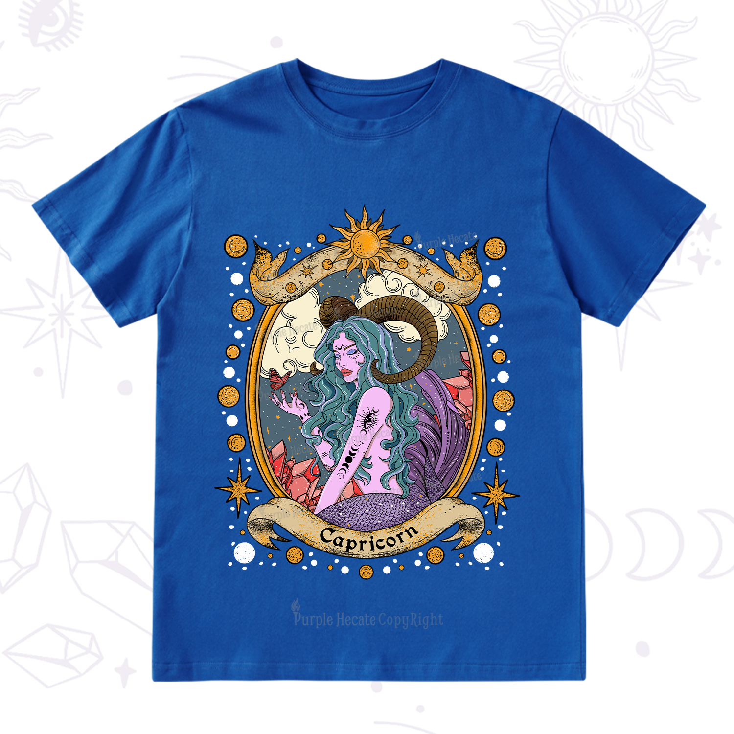 Purplehecate Capricorn Radiance Zodiac T-Shirt