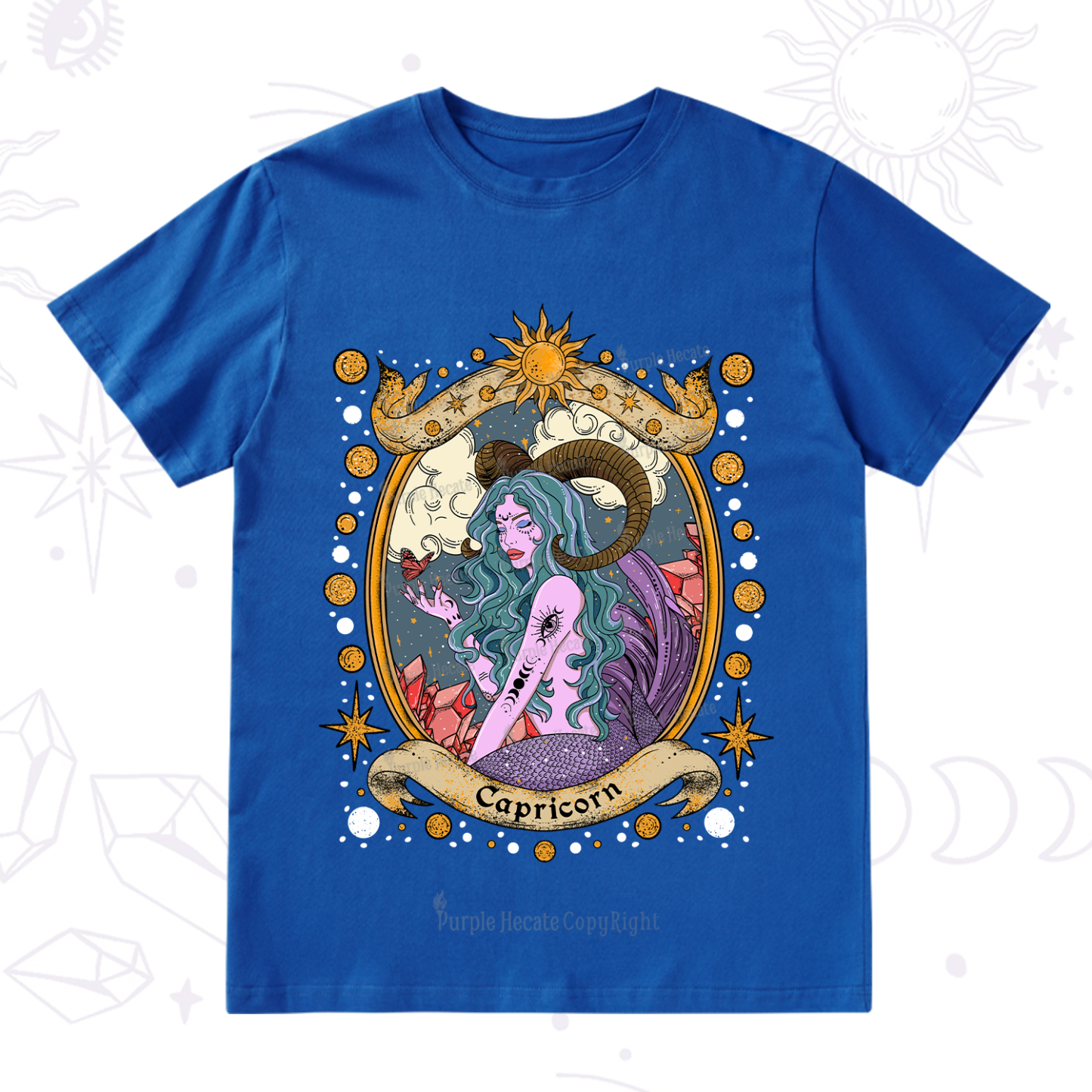 Purplehecate Capricorn Radiance Zodiac T-Shirt