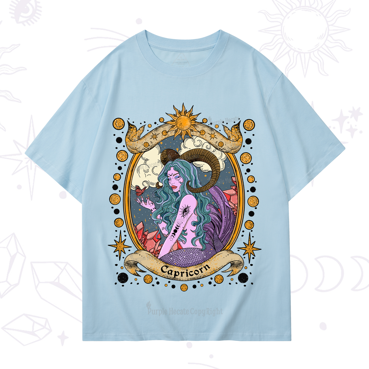 Purplehecate Capricorn Radiance Zodiac T-Shirt