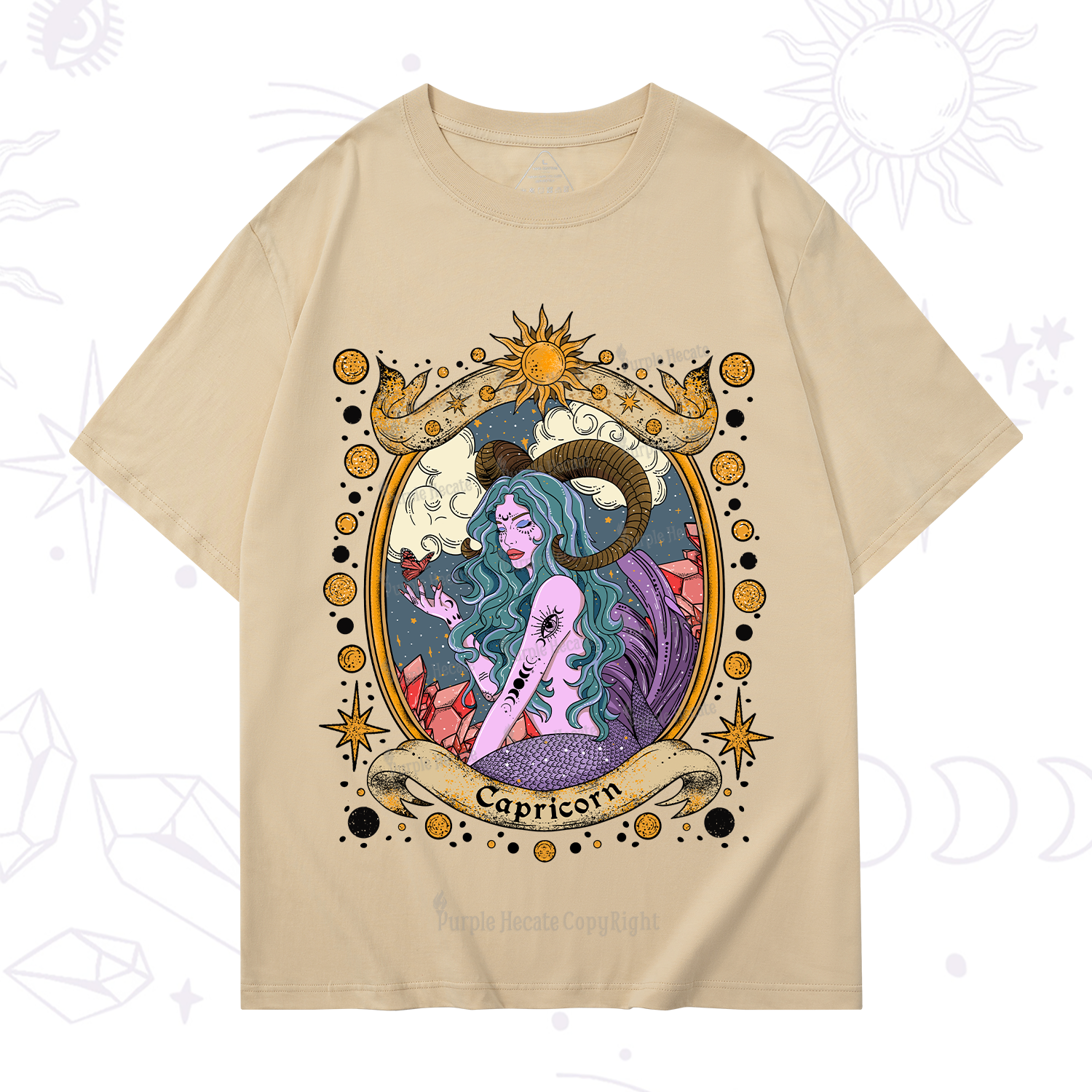 Purplehecate Capricorn Radiance Zodiac T-Shirt