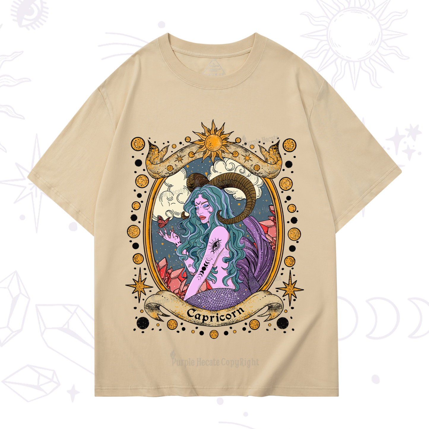 Purplehecate Capricorn Radiance Zodiac T-Shirt