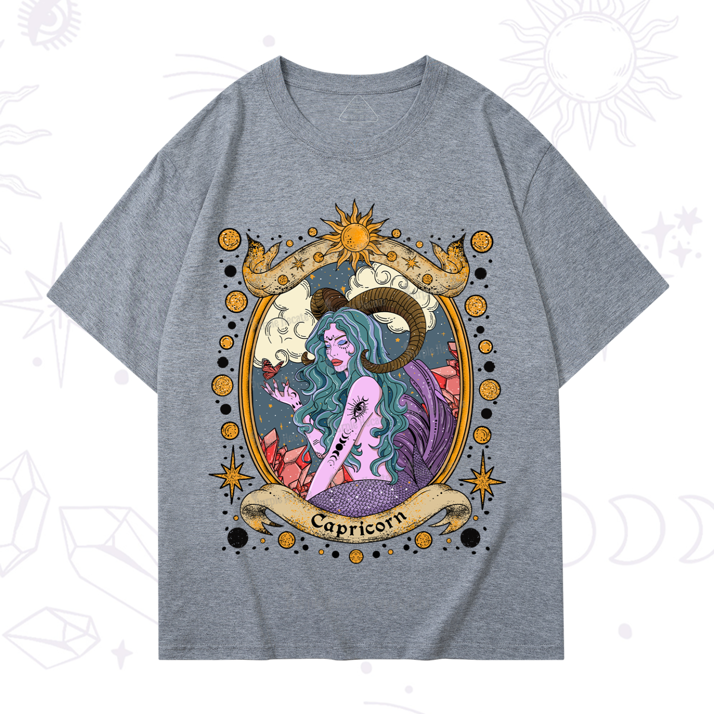 Purplehecate Capricorn Radiance Zodiac T-Shirt