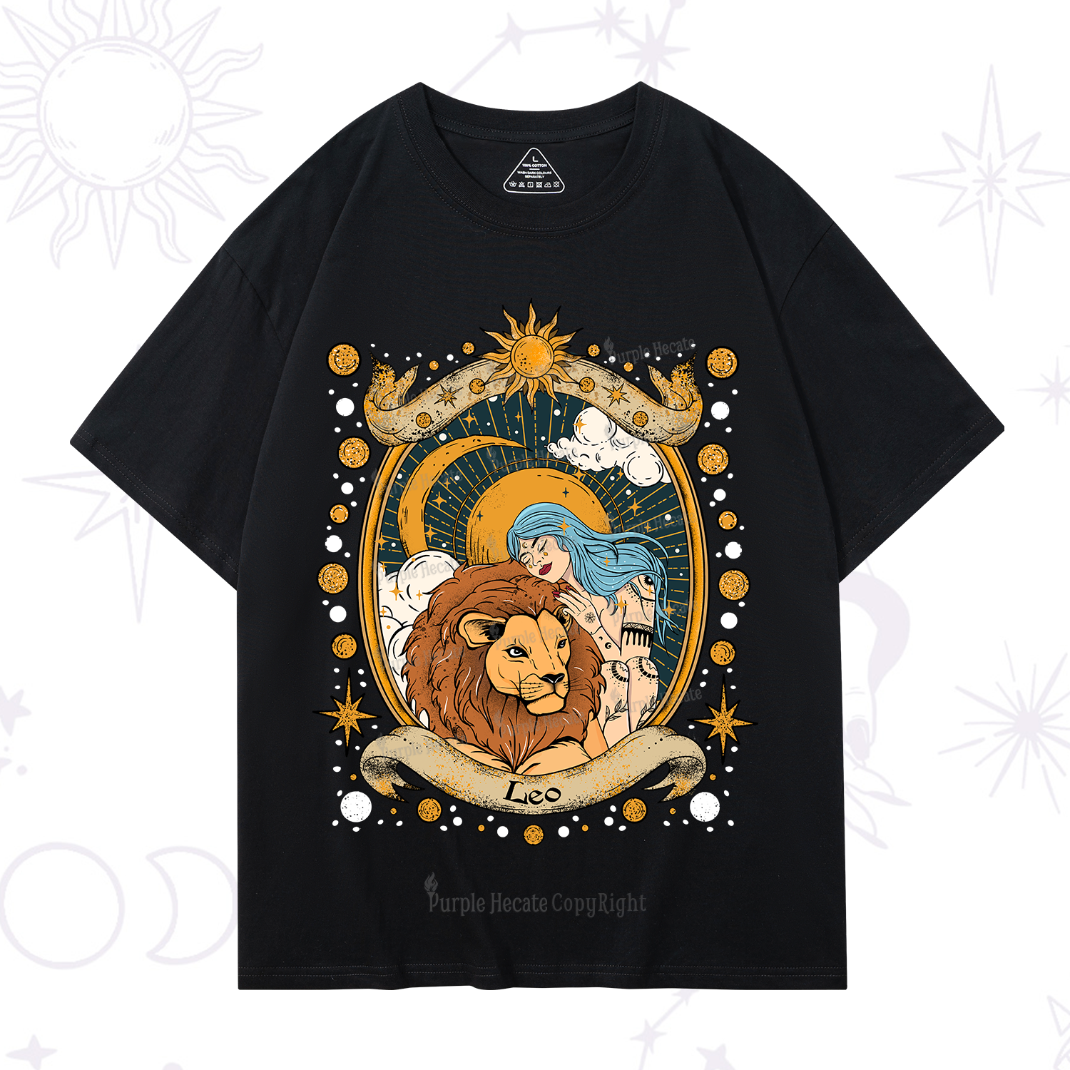 Purplehecate Leo Radiance Zodiac T-Shirt
