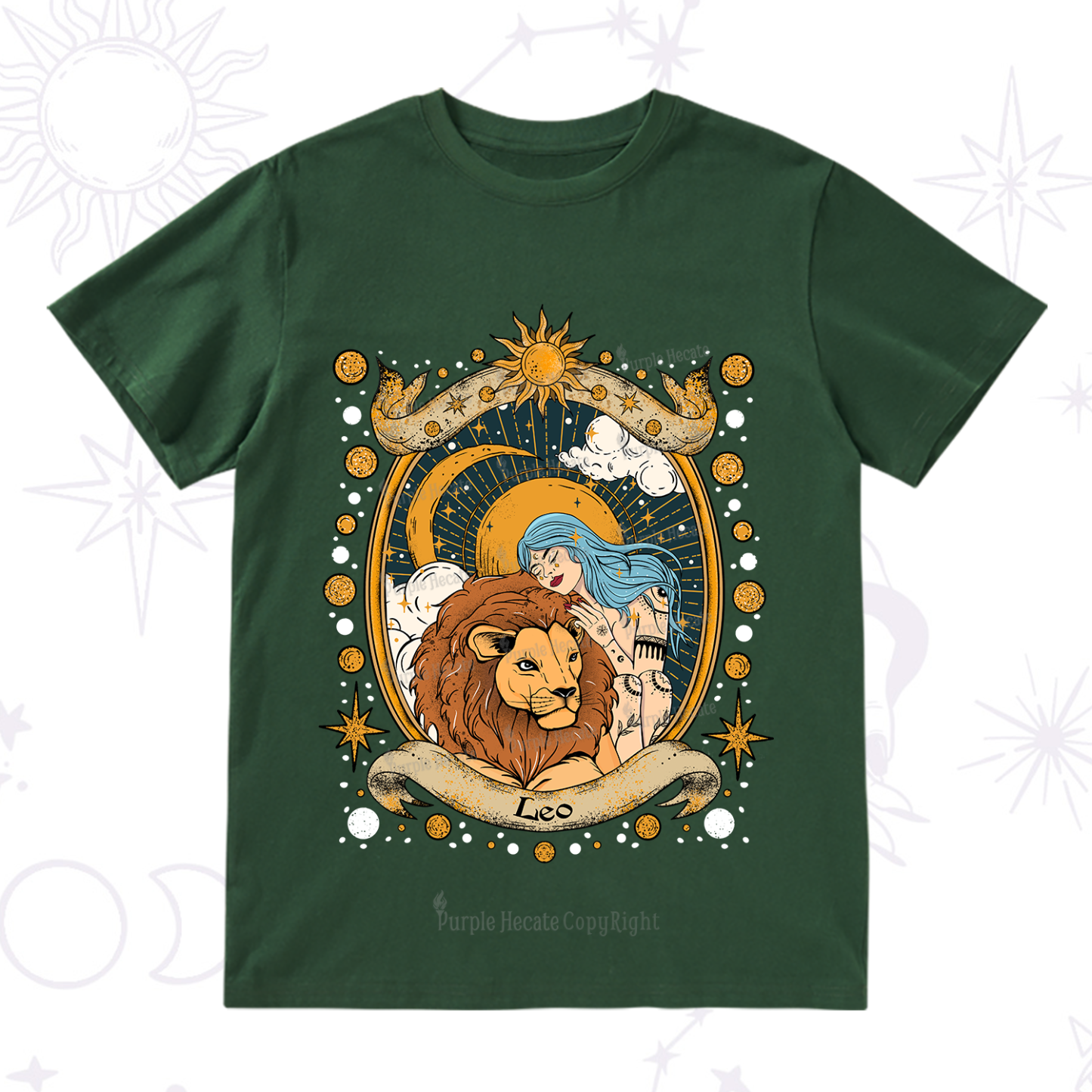 Purplehecate Leo Radiance Zodiac T-Shirt