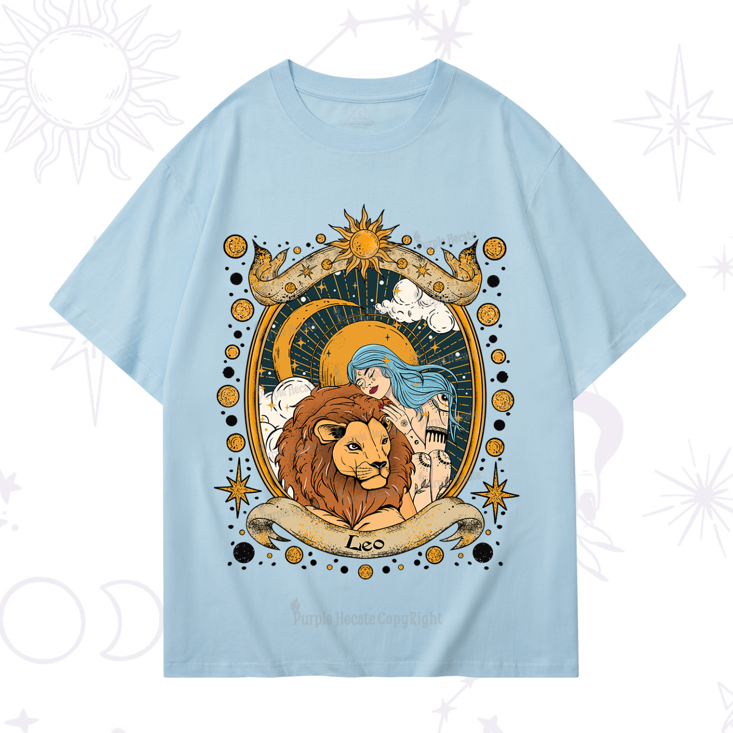 Purplehecate Leo Radiance Zodiac T-Shirt