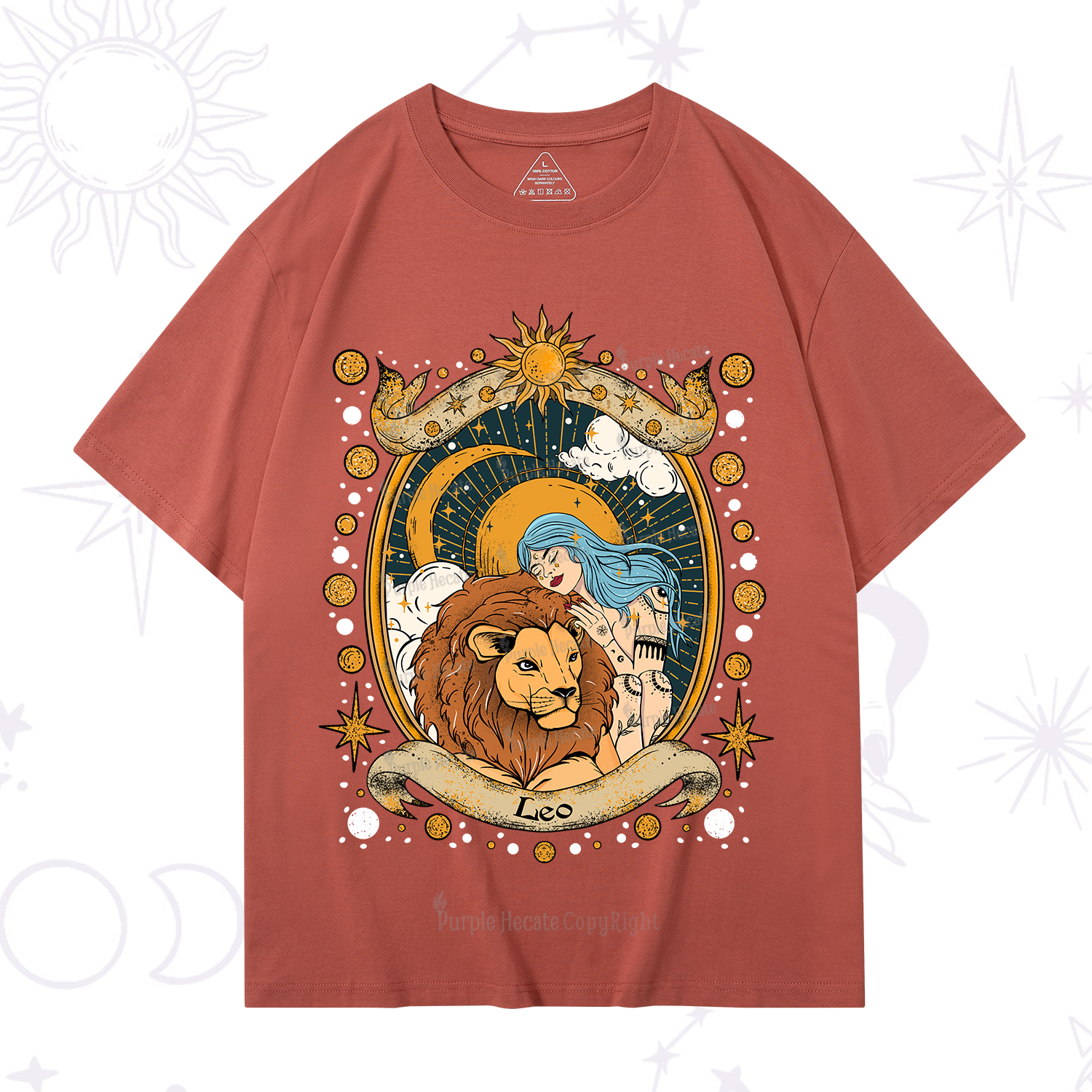 Purplehecate Leo Radiance Zodiac T-Shirt