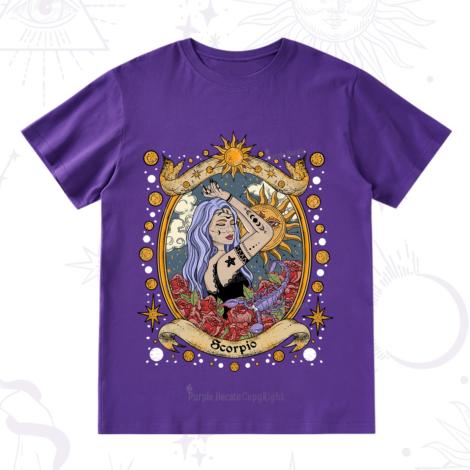Purplehecate Scorpio Radiance Zodiac T-Shirt