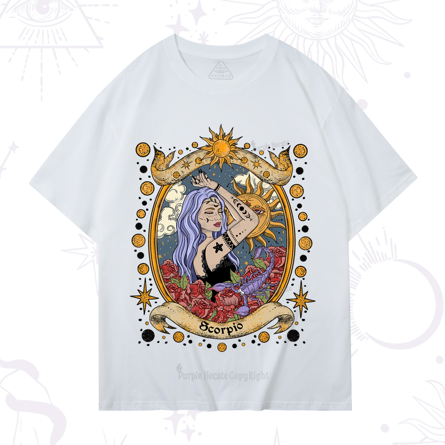 Purplehecate Scorpio Radiance Zodiac T-Shirt