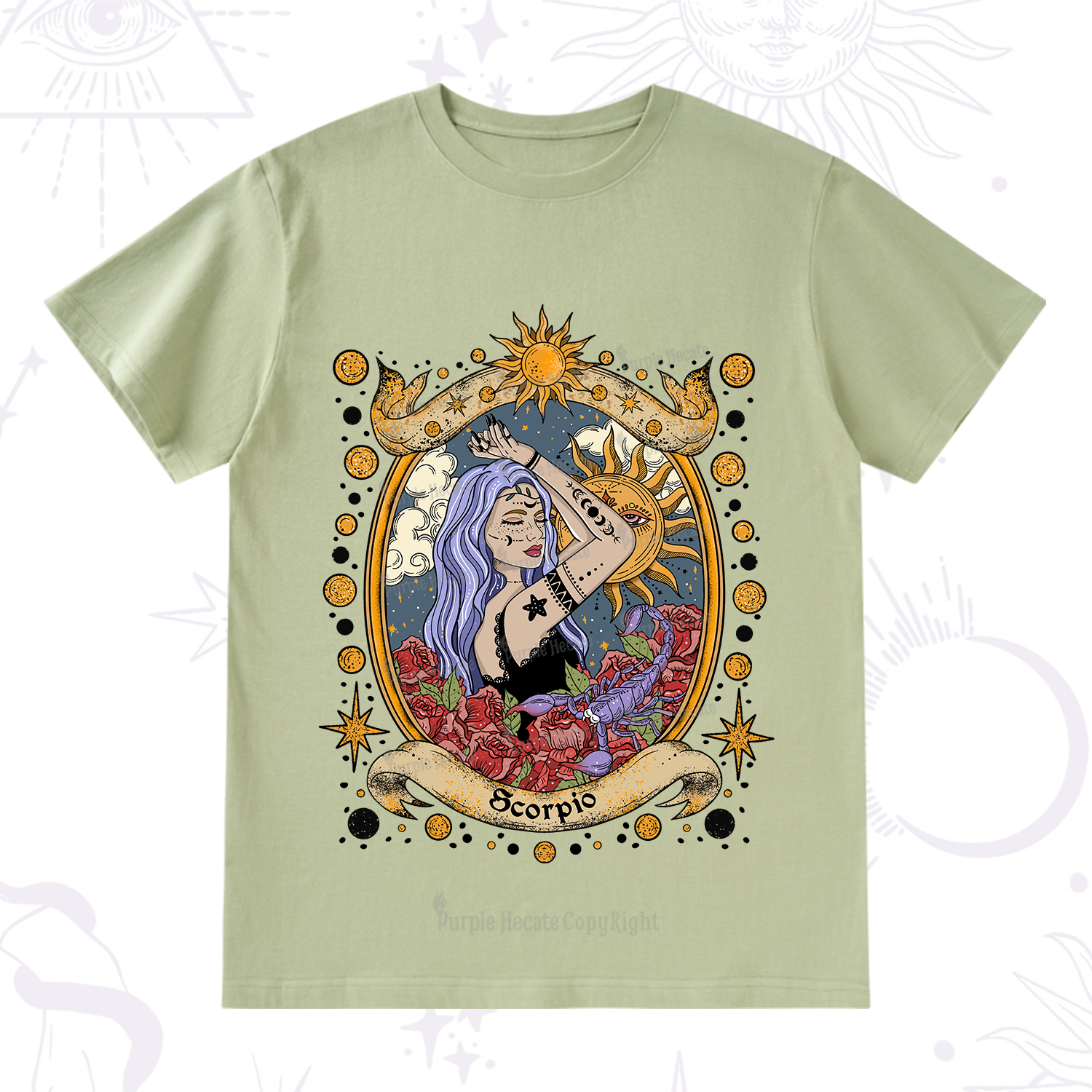 Purplehecate Scorpio Radiance Zodiac T-Shirt