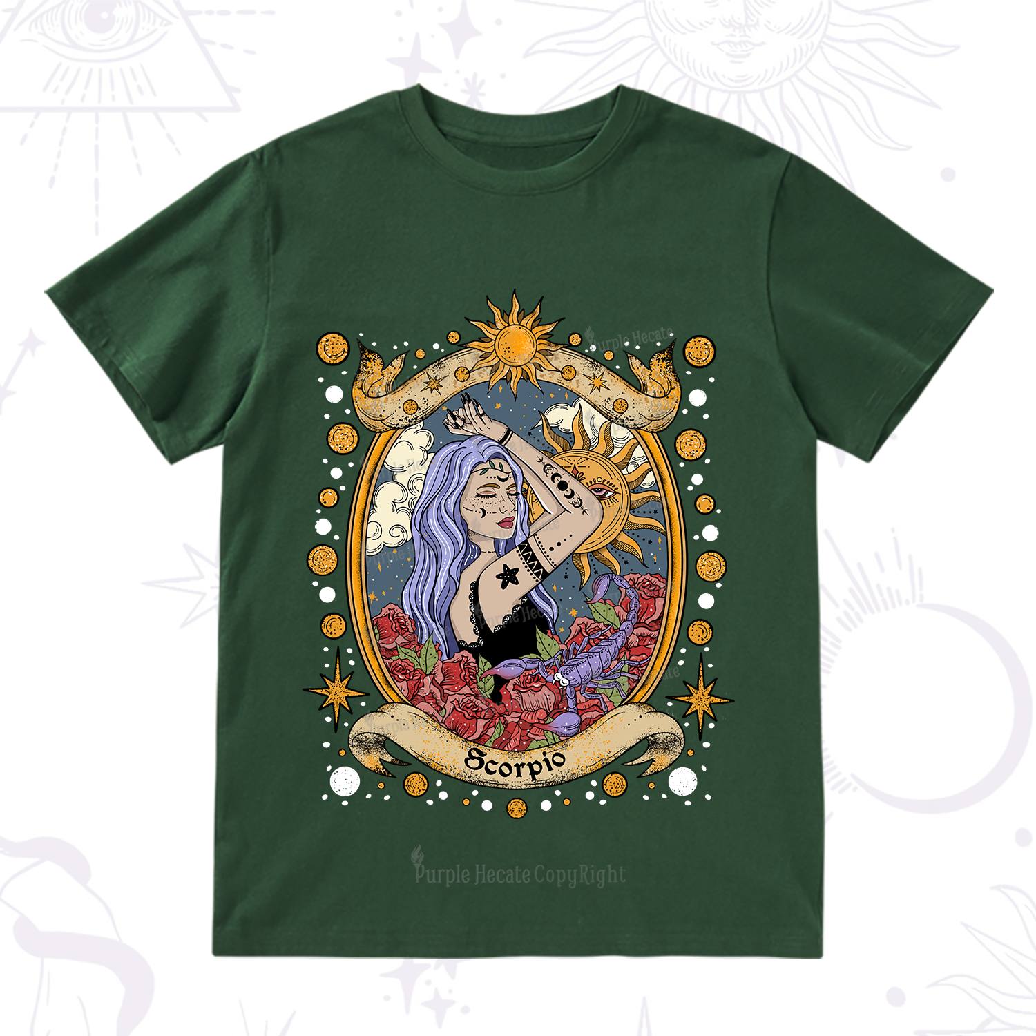 Purplehecate Scorpio Radiance Zodiac T-Shirt