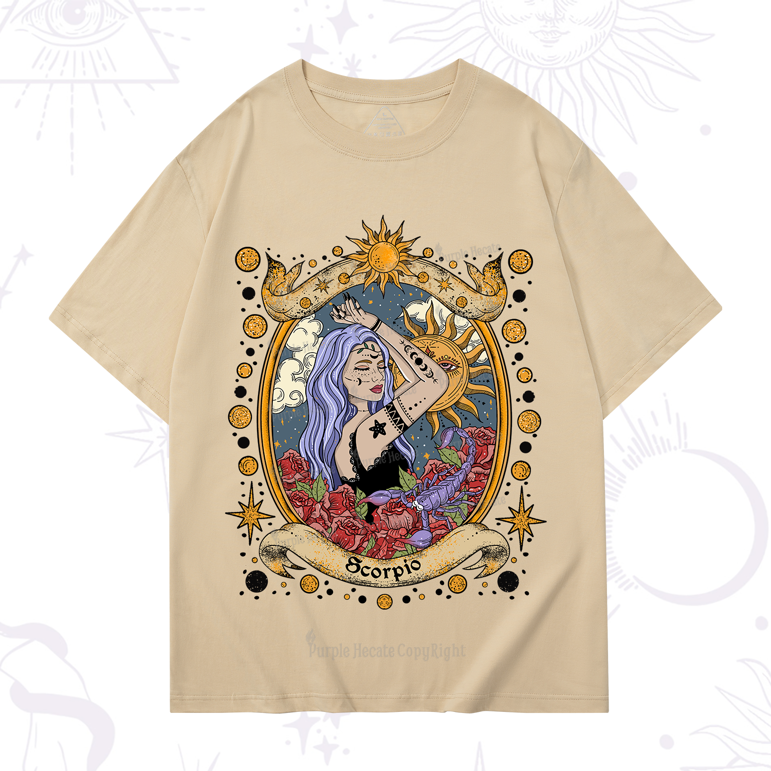Purplehecate Scorpio Radiance Zodiac T-Shirt