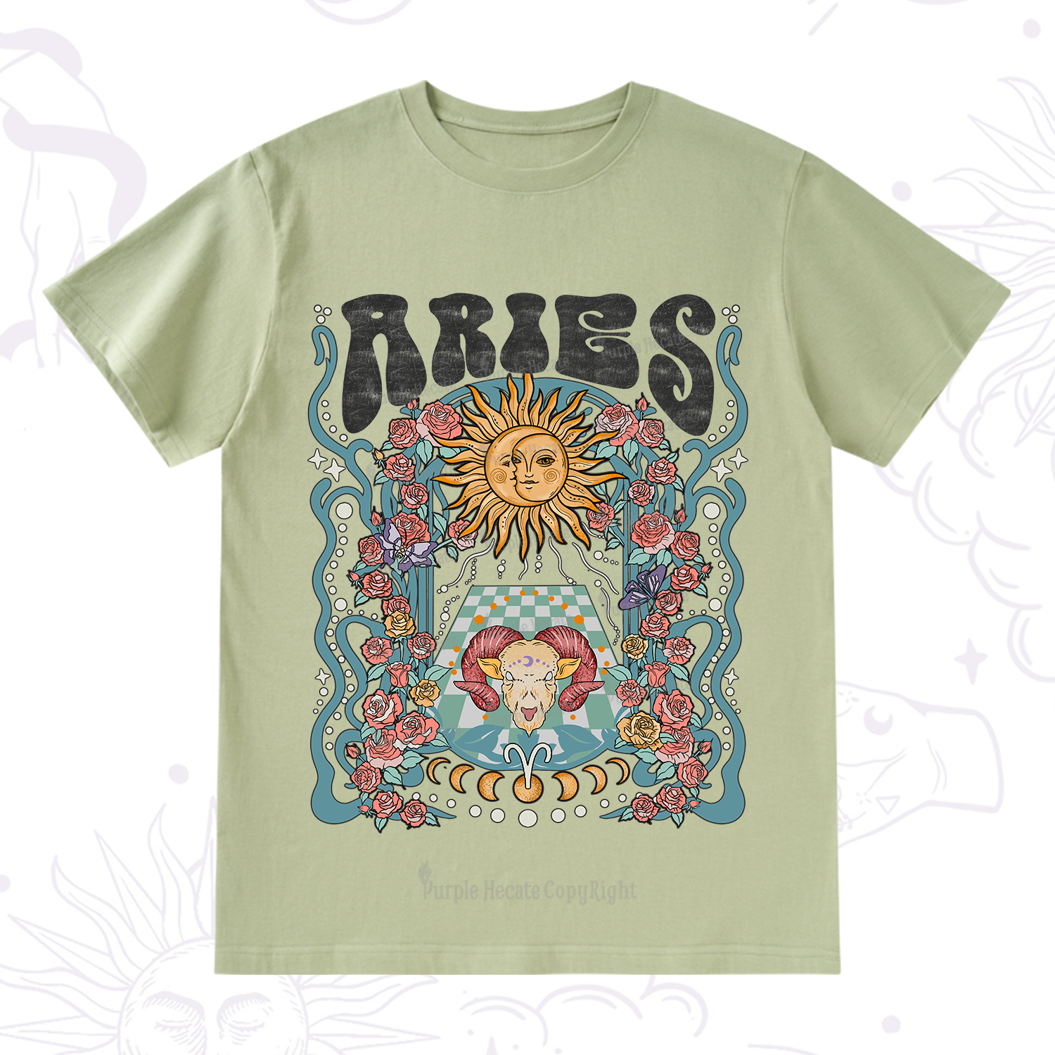 Purplehecate Aries Spirit Zodiac T-Shirt