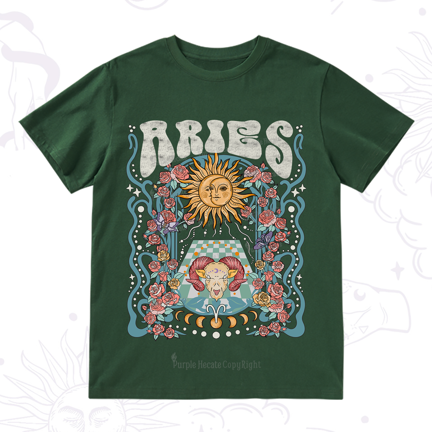 Purplehecate Aries Spirit Zodiac T-Shirt