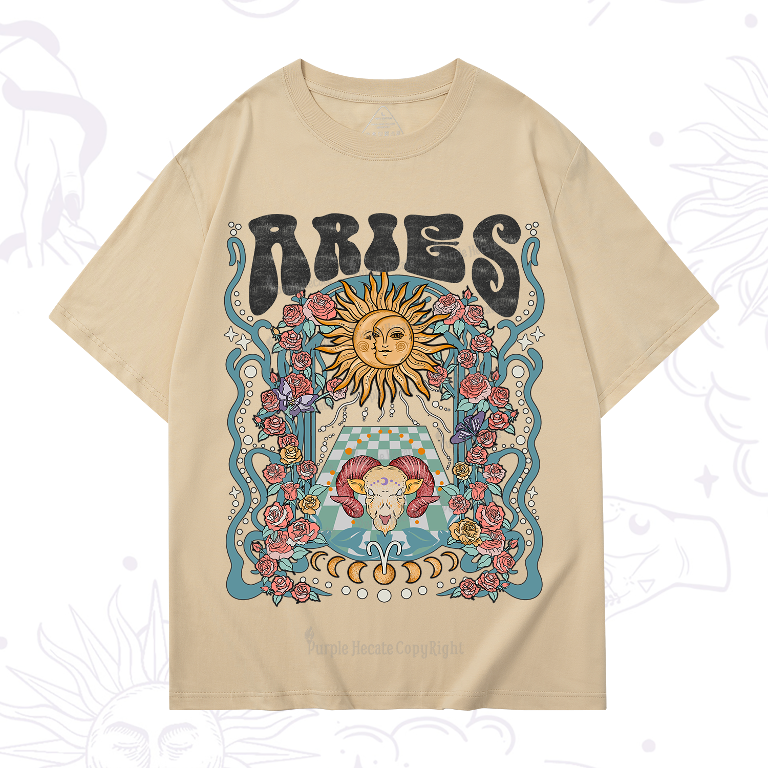 Purplehecate Aries Spirit Zodiac T-Shirt