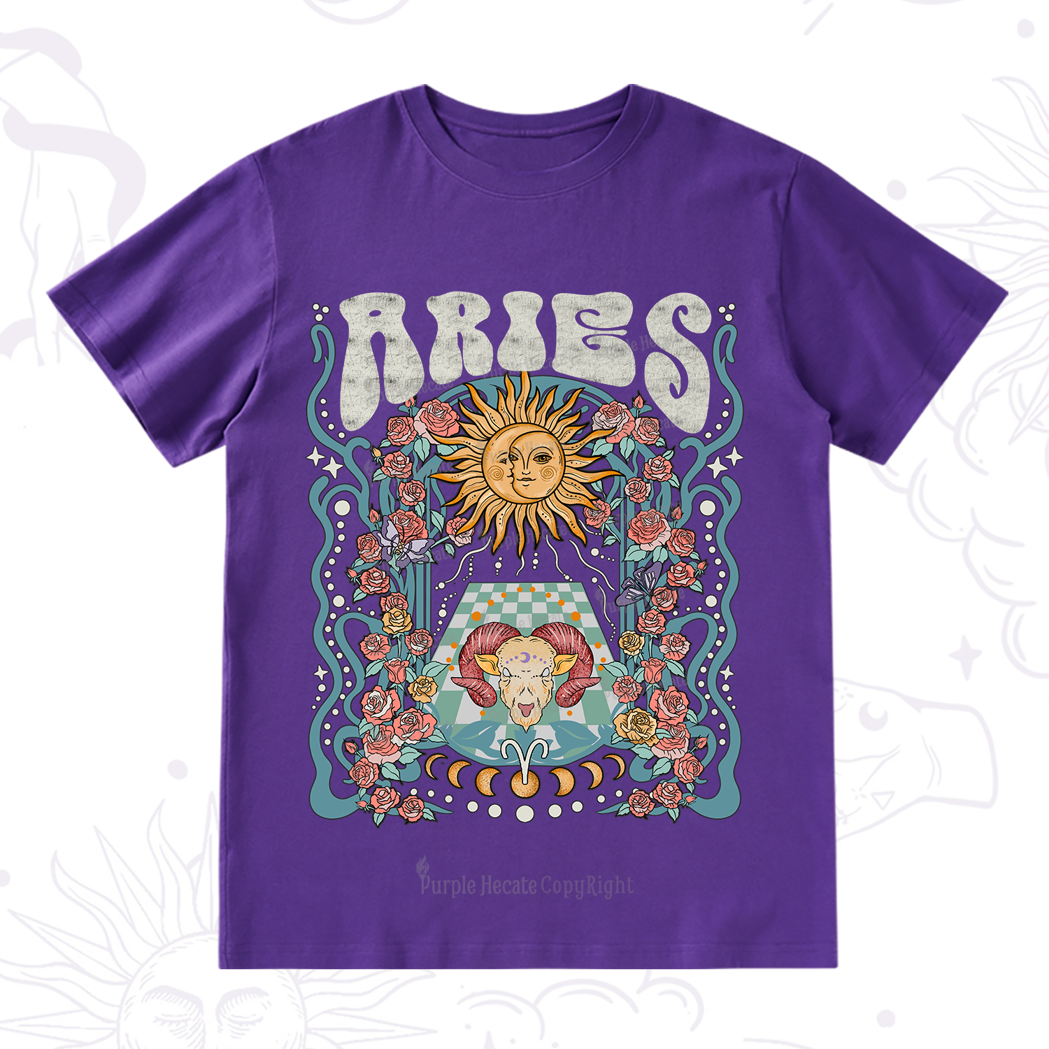 Purplehecate Aries Spirit Zodiac T-Shirt