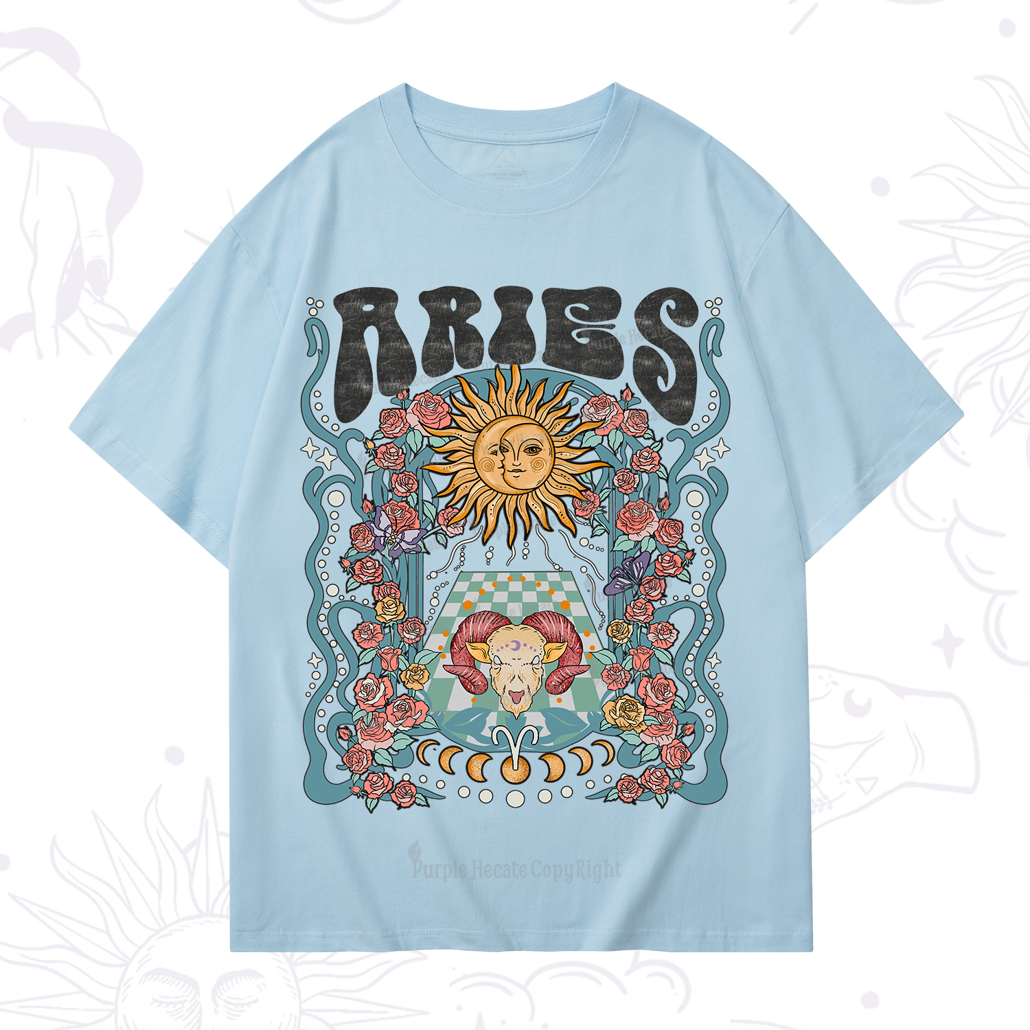 Purplehecate Aries Spirit Zodiac T-Shirt
